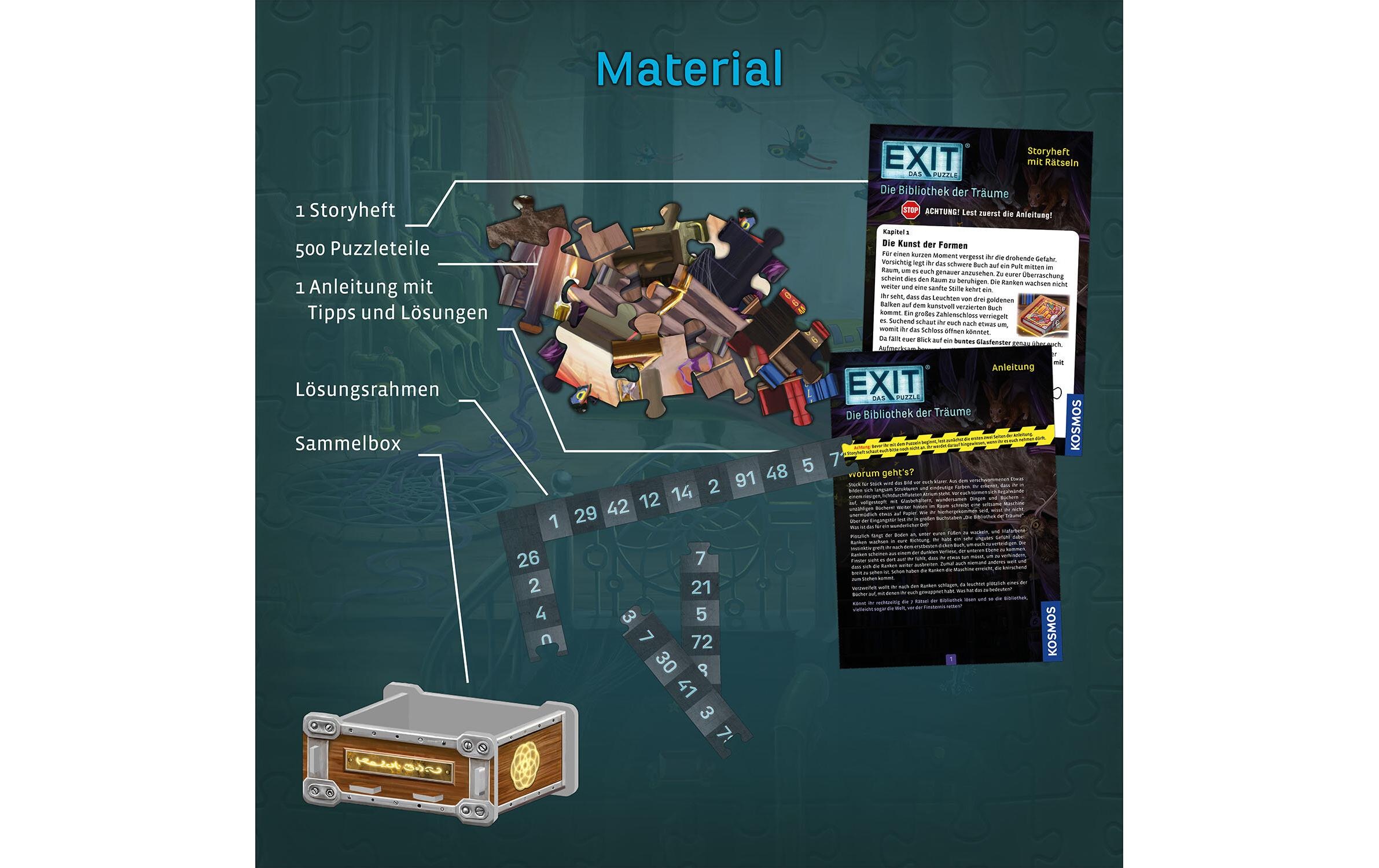 Kosmos Puzzle »EXIT Das Puzzle: Die Bibliothek der Träume«, (500 tlg.)