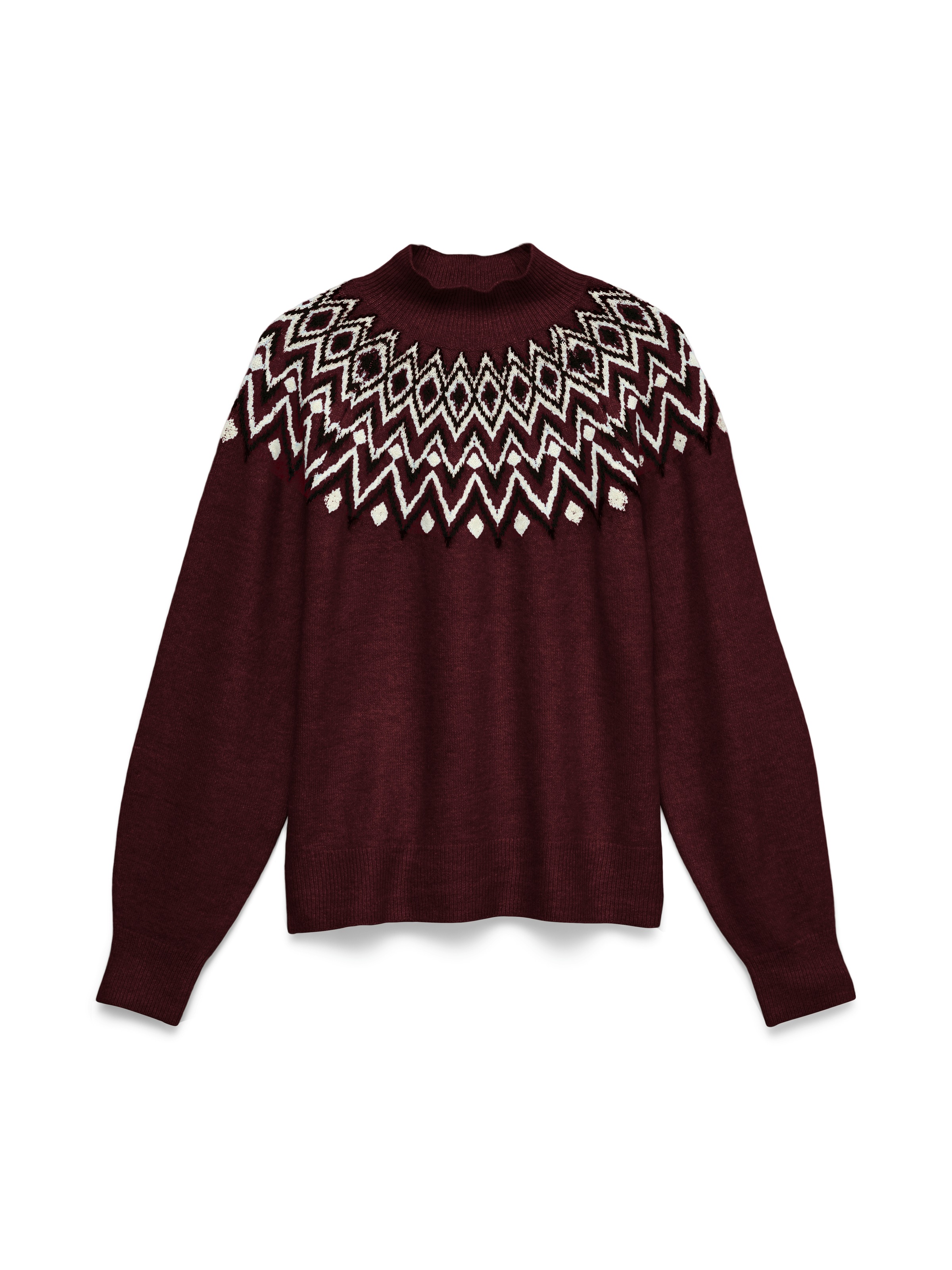 Vero Moda Strickpullover »VMKARLA LS HIGHNECK PULLOVER BOO« Materialmix
