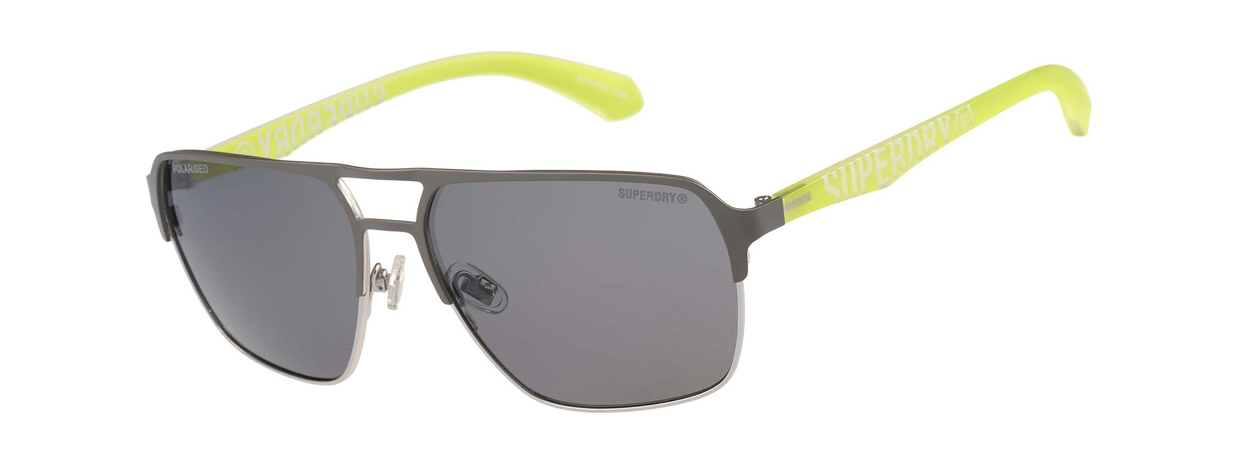 Image of Superdry Sonnenbrille "Modell 995064" Form Pilot, Logoschriftzug auf Bügel, Kombifassung
