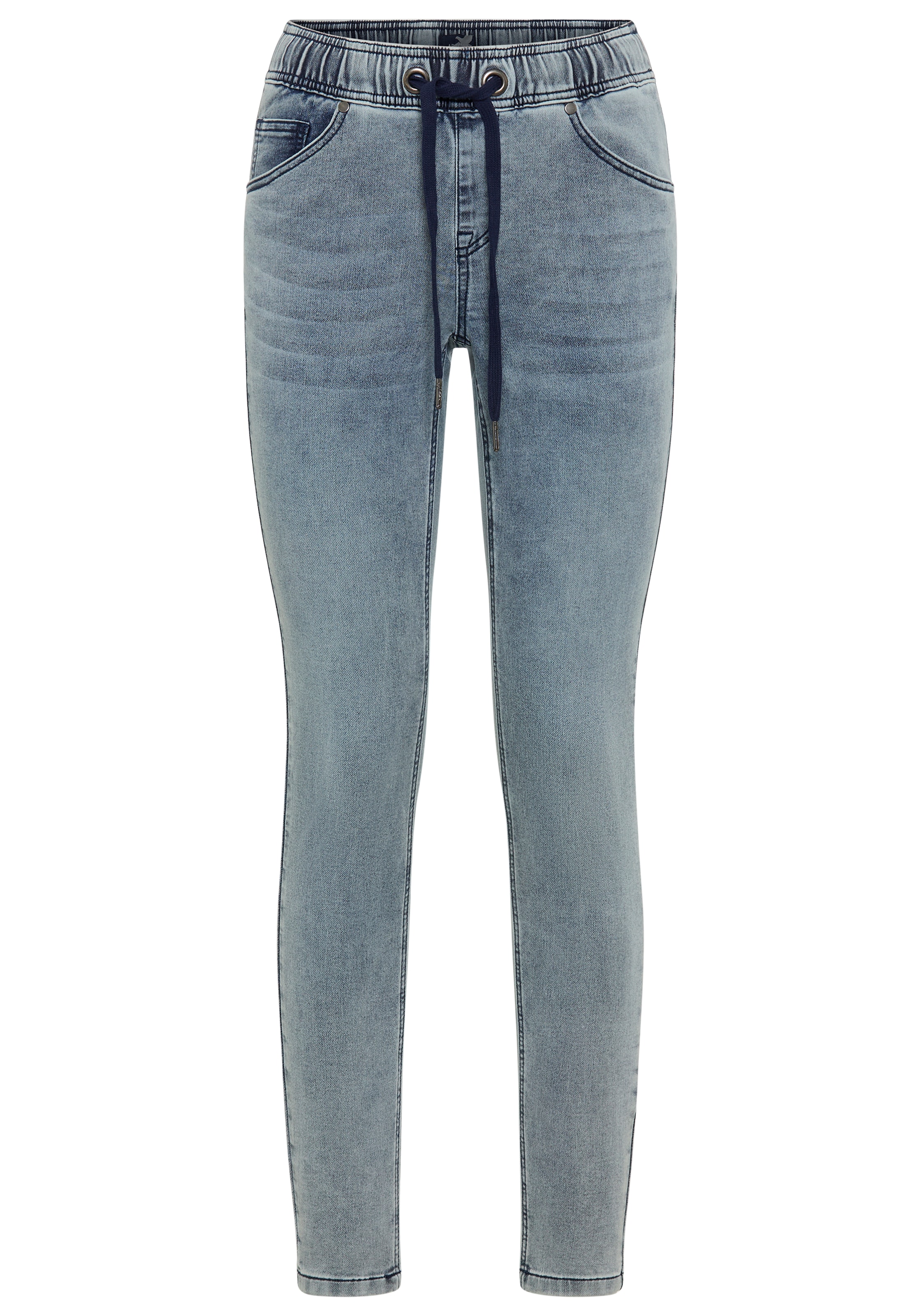 Arizona Stretch-Jeans weites Bein,  normale Leibhöhe,  knöchellang,  mit Used-Waschung