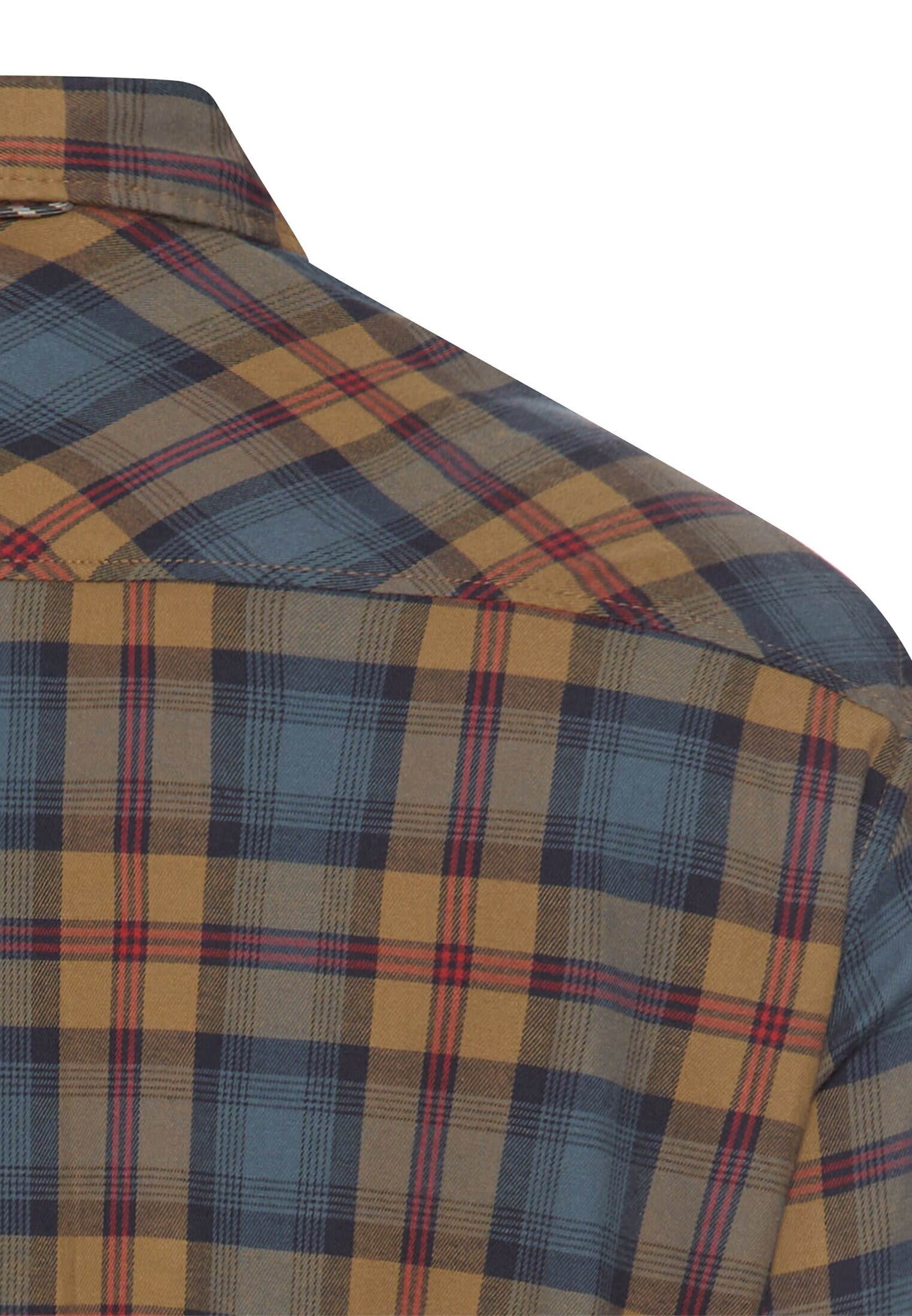 camel active Chemise à carreaux Langarmshirt mit Hemdkragen und Knopfleiste