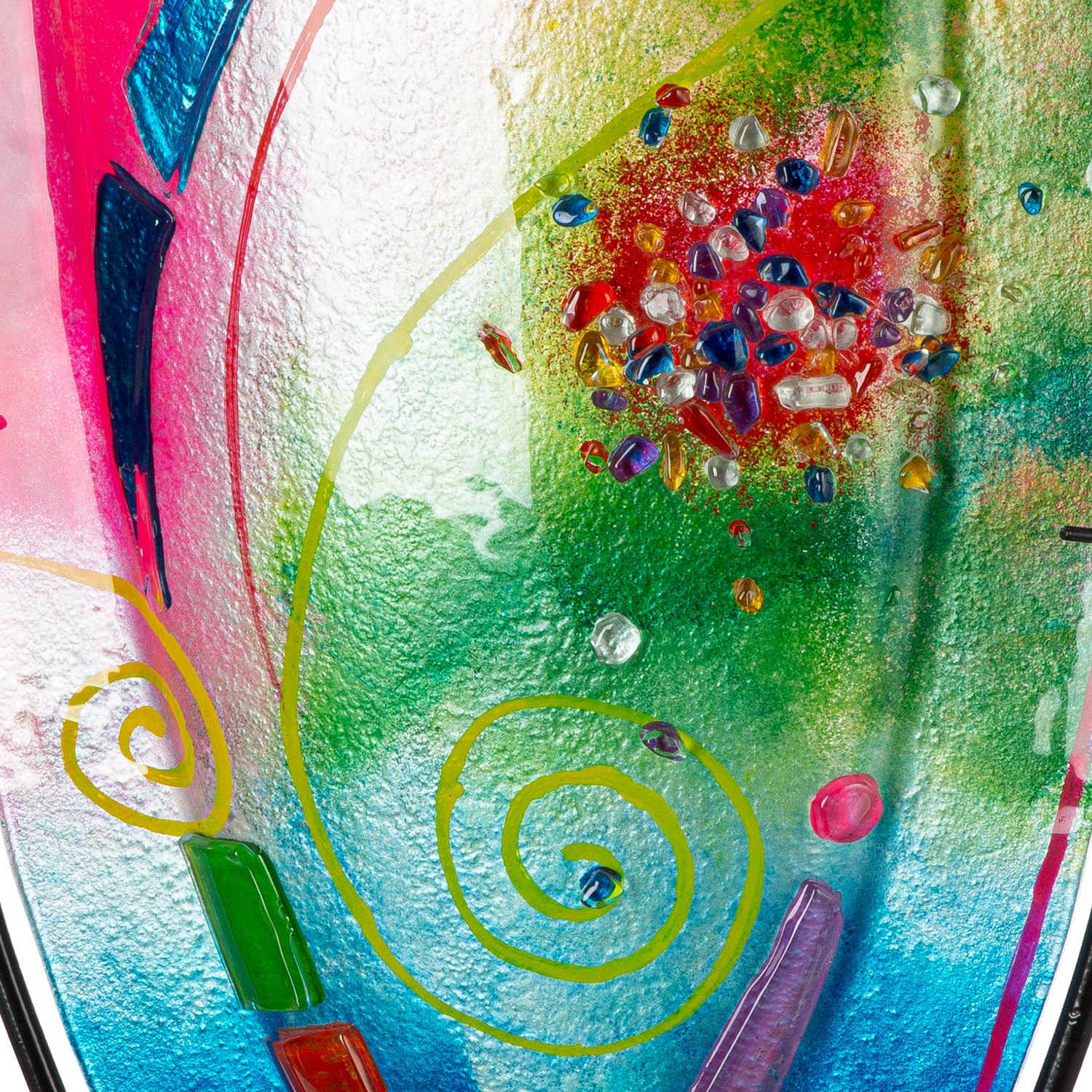 Casablanca by Gilde Tischvase »Vase oval Cool blau; pink H. 49 cm«