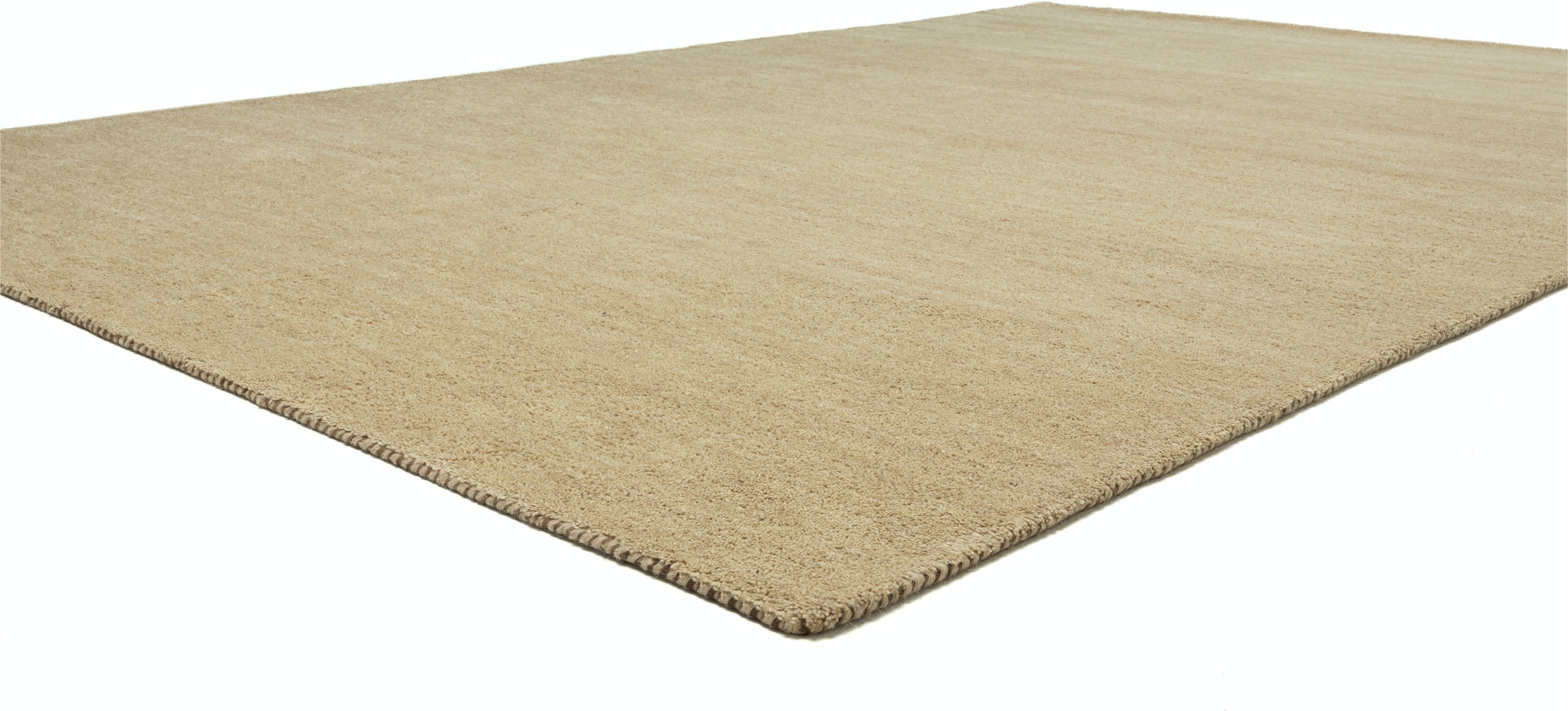 THEKO Tapis en laine »Gabbeh Uni, Handgefertigt, meliert, auch als Läufer erhältlich, Wolle« Rectangulaire 14 mm Höhe Schlafzimmer, Wohnzimmer, Esszimmer, auch als Läufer oder rund
