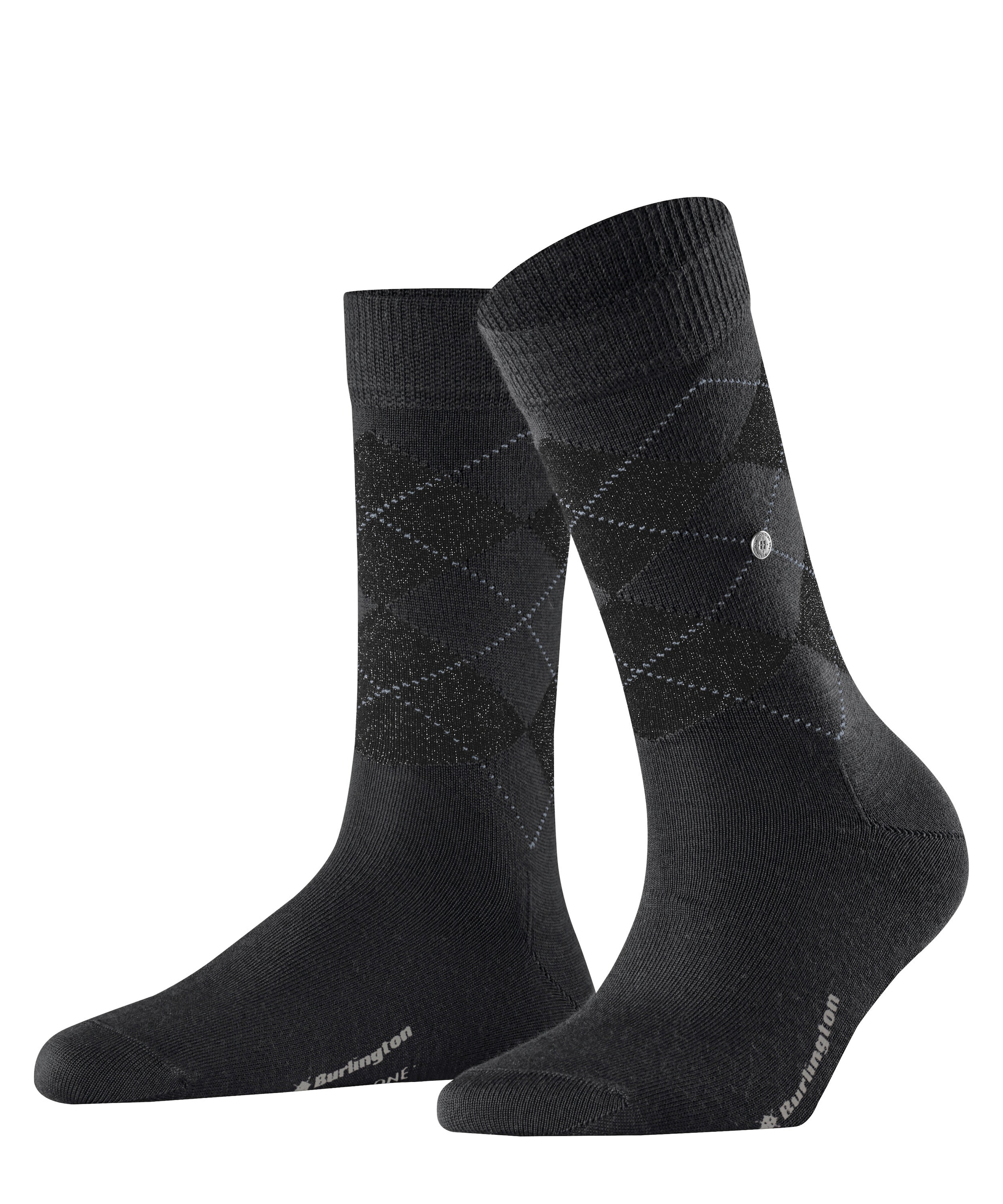 Image of Burlington Socken "Marylebone Glitter" Einheitsgrösse 36-41, Argyle-Muster, Lurex-Fäden, wärmend