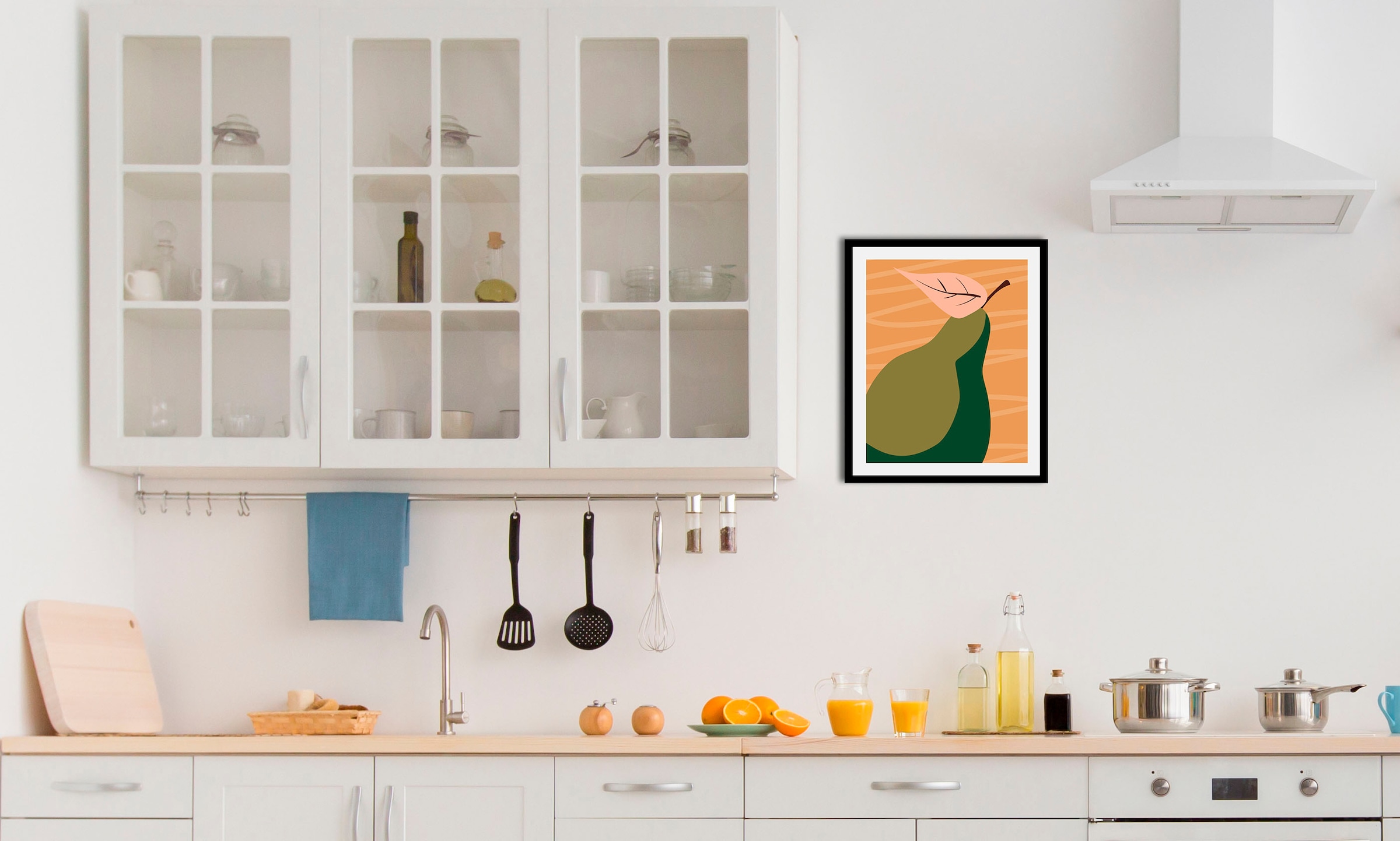 Image of queence Bild "Freya" Essen Kunst Lebensmittel Obst Obst Bilder 1 Stk. tlg. gerahmt