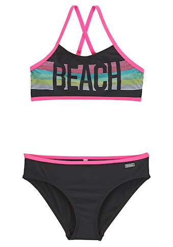Bench. Bustier-Bikini, mit pinken Kontrastpaspeln kaufen