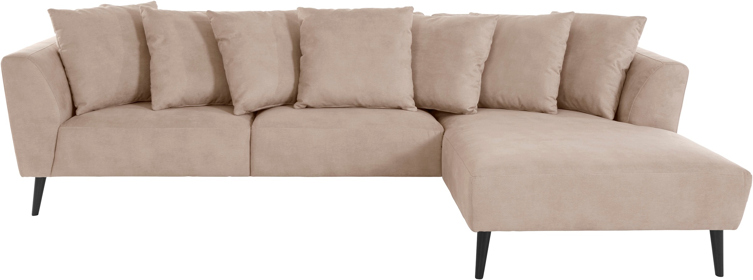 Image of Places of Style Ecksofa »Adrano«, mit Massivholz Beinen, inklusive 7 Rückenkissen bei Ackermann Versand Schweiz