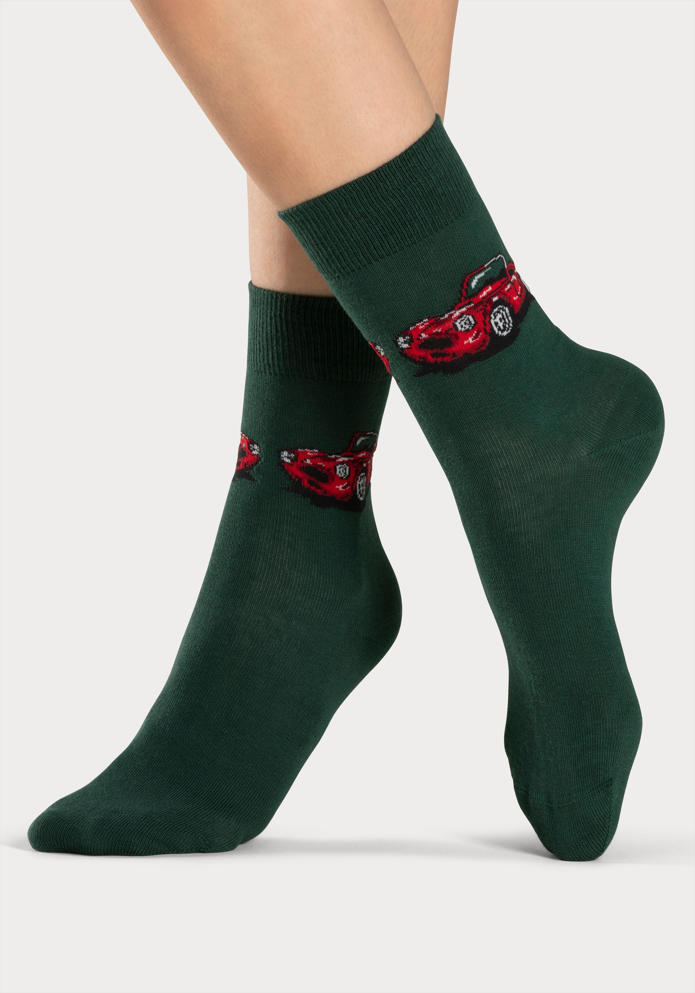 H.I.S Freizeitsocken, (Packung, 5 Paar), mit eingestrickten Motiven