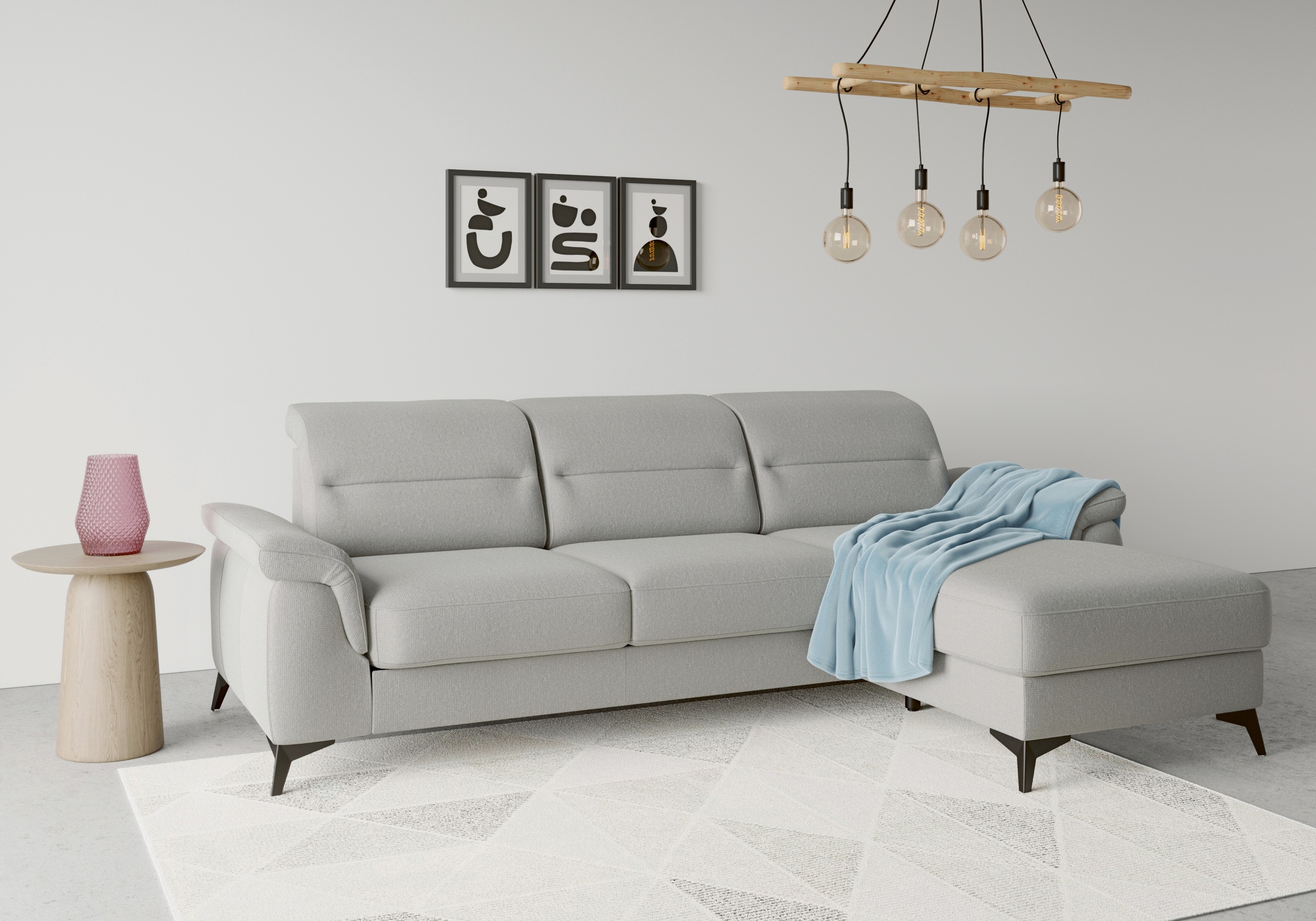 sit&more Ecksofa »Sinatra L-Form«, mit Recamiere, optional mit Kopfteilverstellung und Armteilfunktion