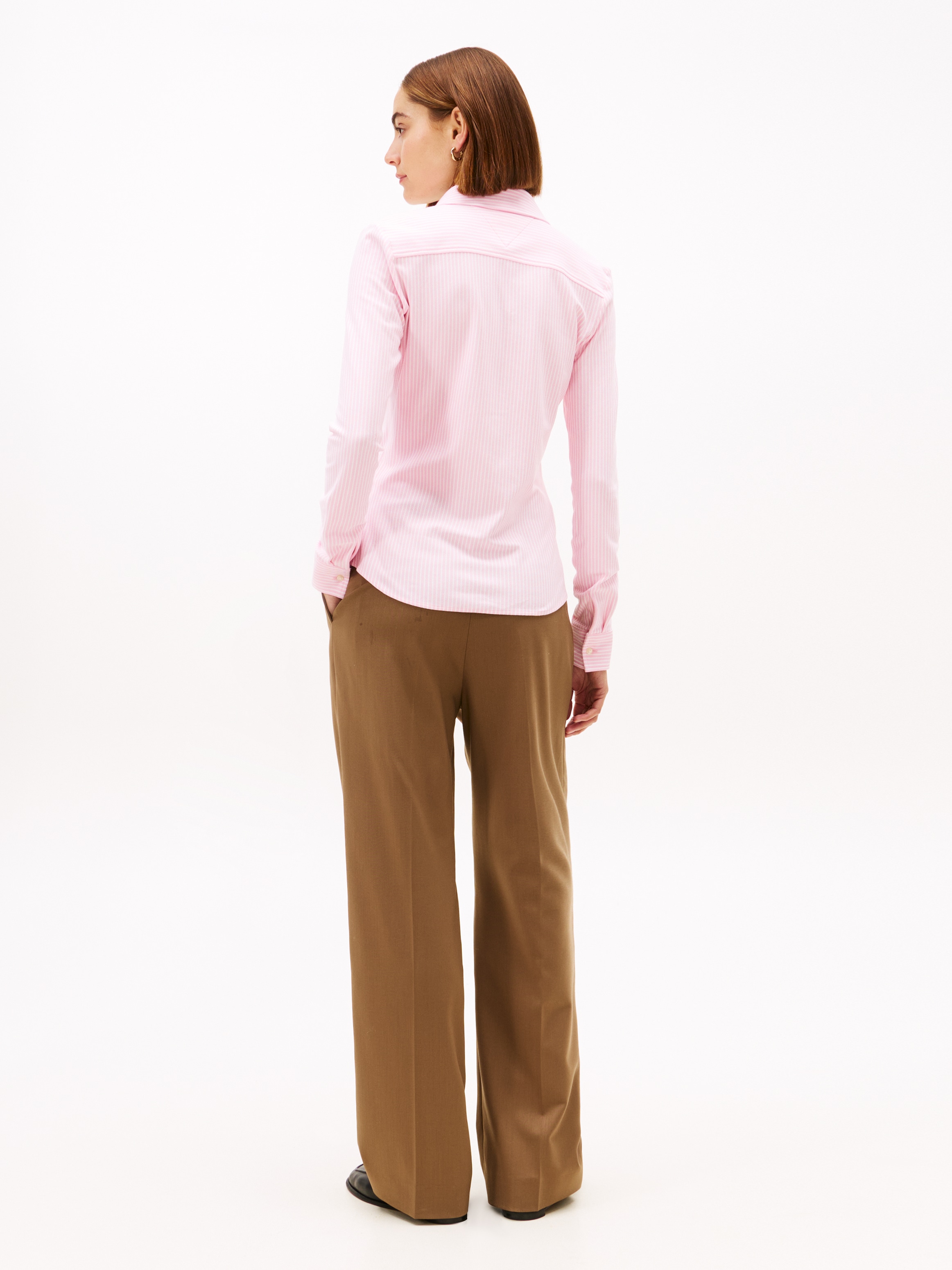 Tommy Hilfiger Polo »1985 SLIM PIQUE BTN DOWN LS mit Polokragen und Label« Baumwollmischung, slim fit