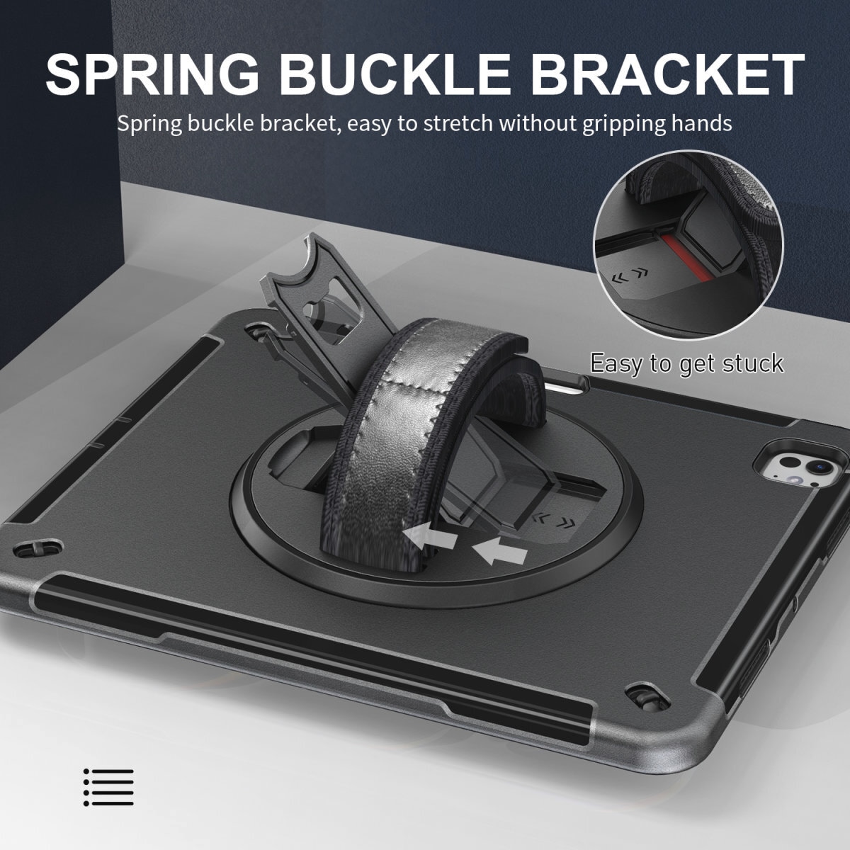 4smarts Tablet-Hülle »Rugged Case GRIP für Apple iPad Pro 13 (M4, 2024)«, Backcover, Schutzhülle, Handyschutzhülle, Case, Schutzcase, stossfest