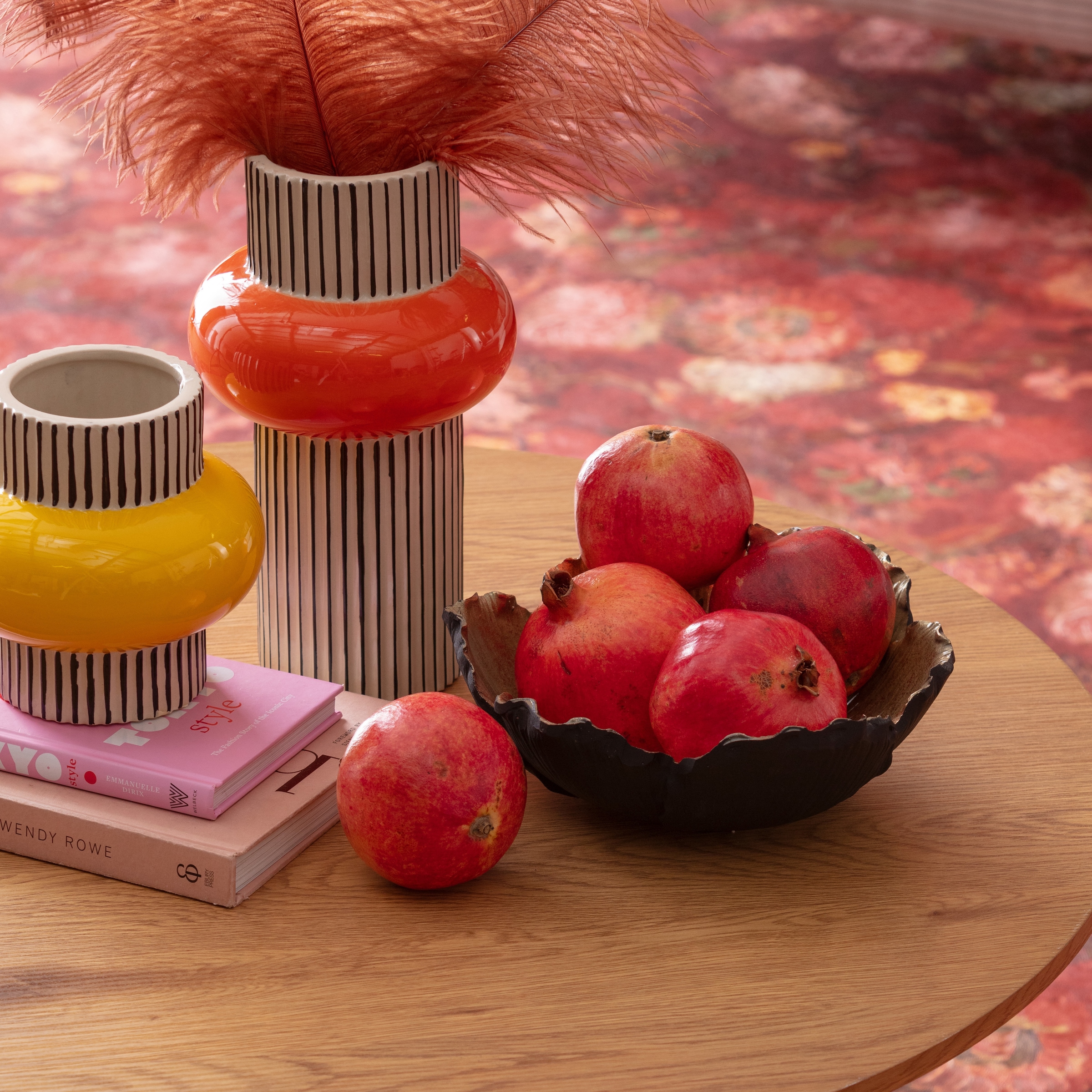 Kare Design Bol »Flower Bloom Schwarz Gold« aus polyresin (pierre artificielle) aus foliertem Polyresin