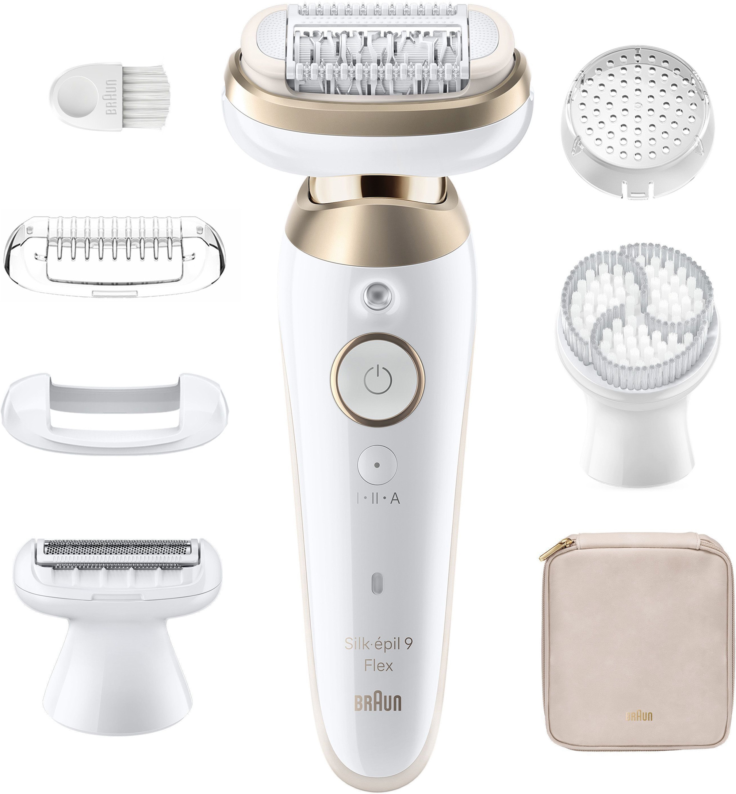 Braun Épilateur »Silk-épil 9 SES9-060 3D« flexibilité 360°, Wet & Dry, SmartLight, tête de rasage, tête de tondeuse