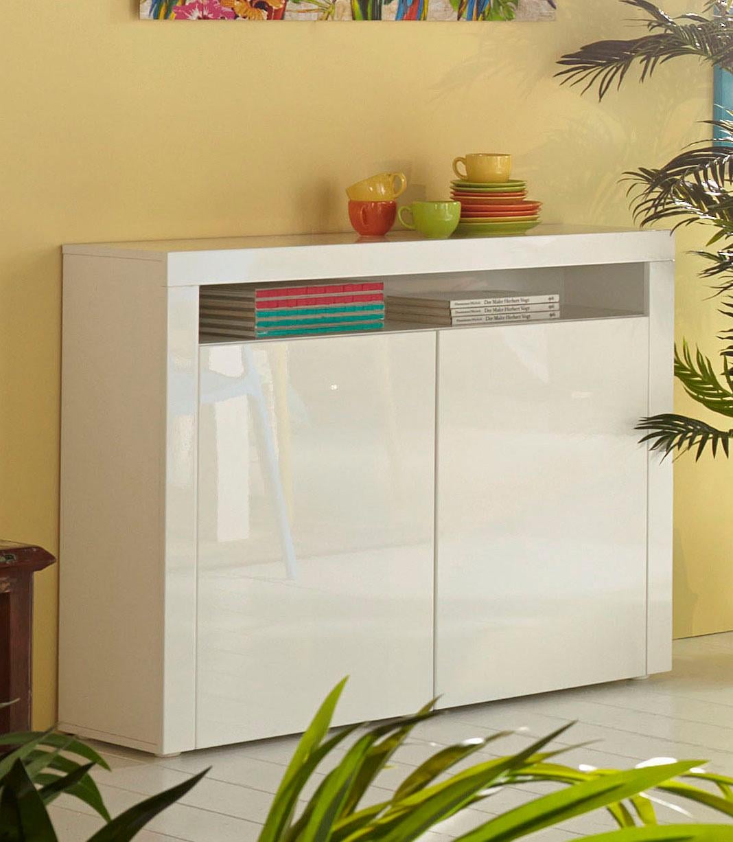 Image of borchardt Möbel Highboard "Santa Fé, Kommode mit moderner Rahmenoptik, Breite 107 cm" Push-to-open-Funktion, 2 Türen, 2 höhenverstellbare Böden