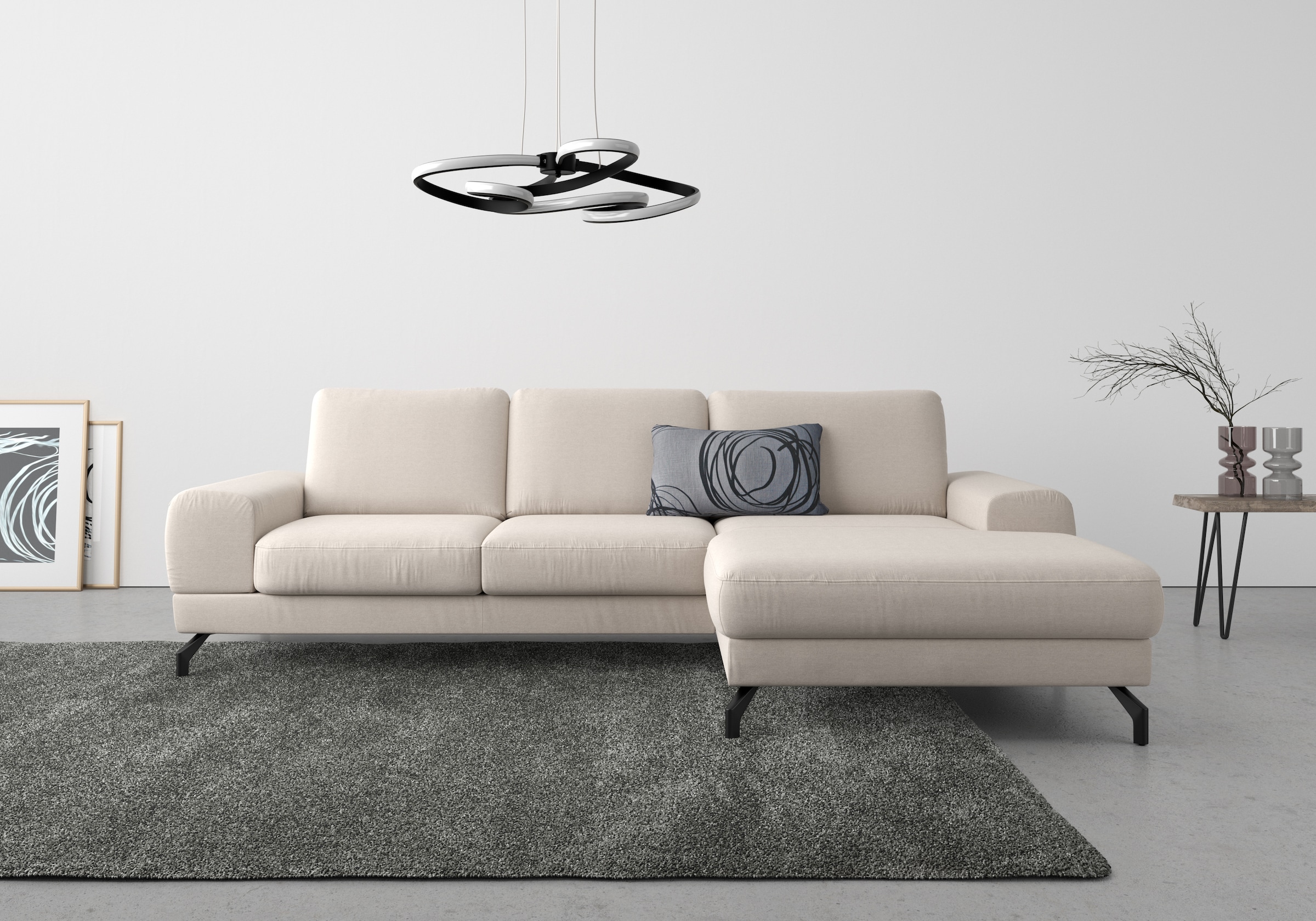 sit&more Ecksofa »Cinturo L-Form« inklusive Sitztiefenverstellung und Federkern, Sitzhöhe 45 cm