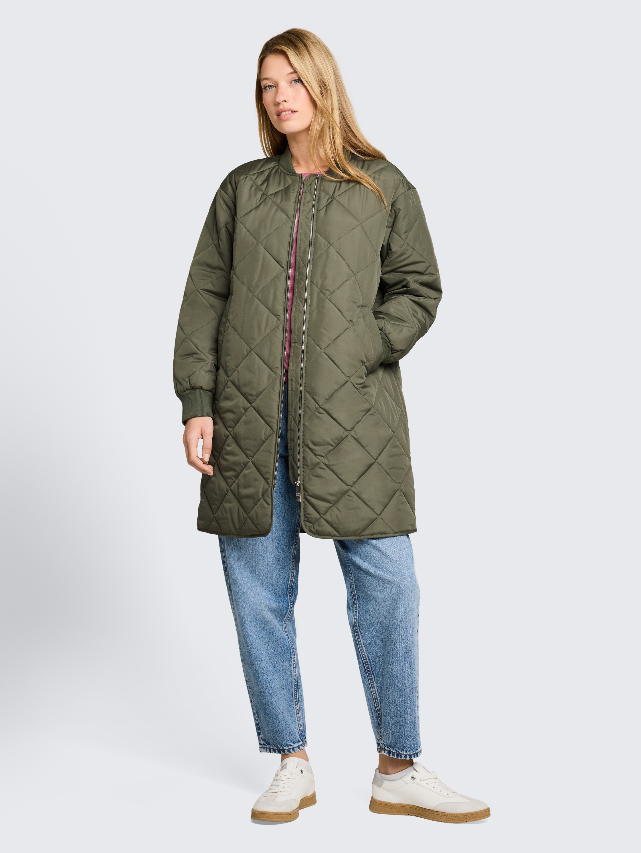 TOM TAILOR Denim Steppmantel im Blouson-Style und mit Reissverschluss