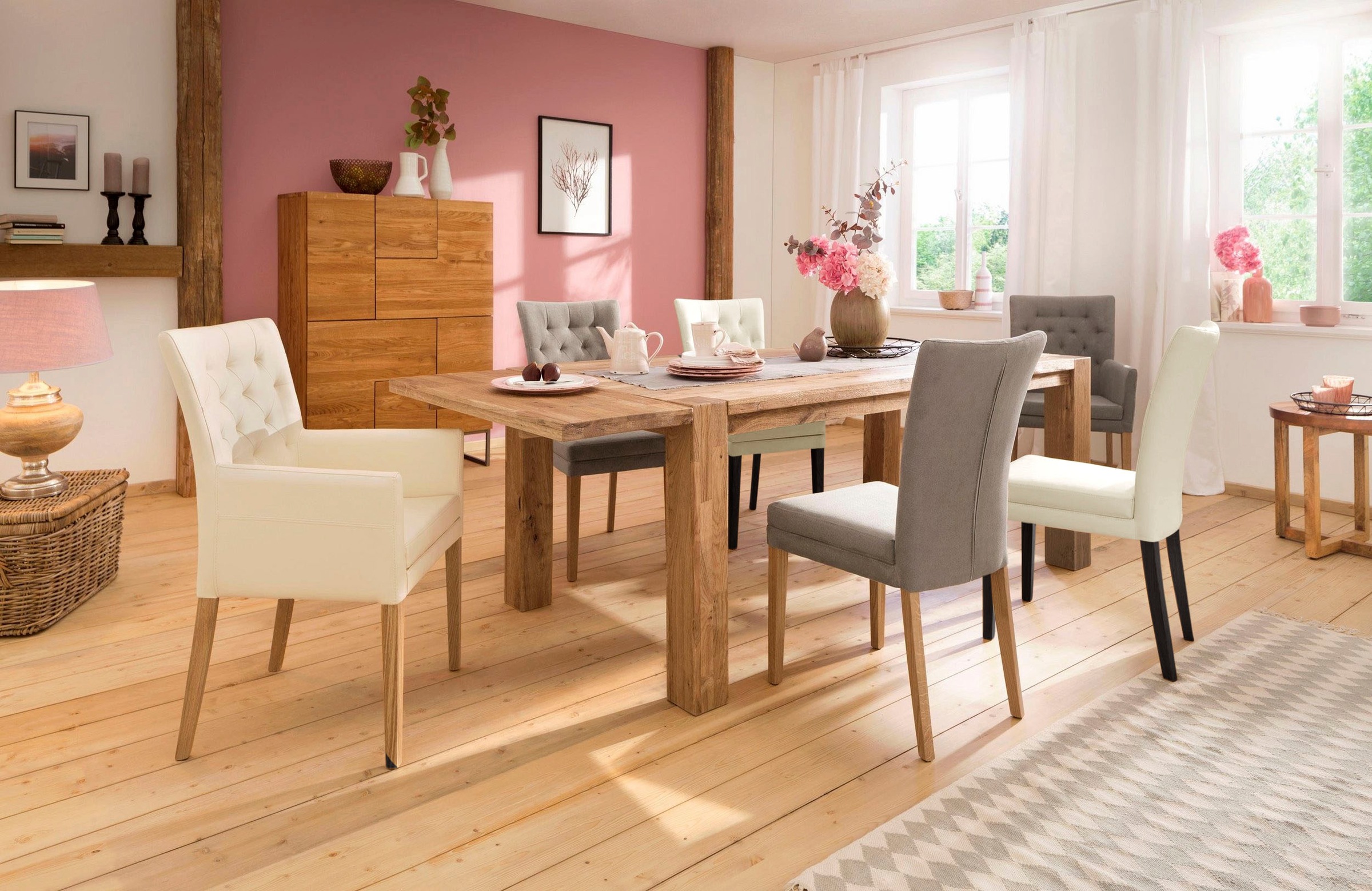 Home affaire 4-Fussstuhl »Colorado«, (Set), 2 St., Kunstleder, Beine aus Buche, wengefarben lackiert, Im 2er, 4er oder 6er-Set
