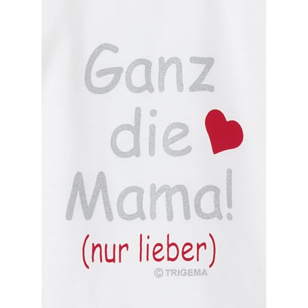 Trigema T-Shirt »TRIGEMA T-Shirt Mamas Liebling«, (1 tlg.)