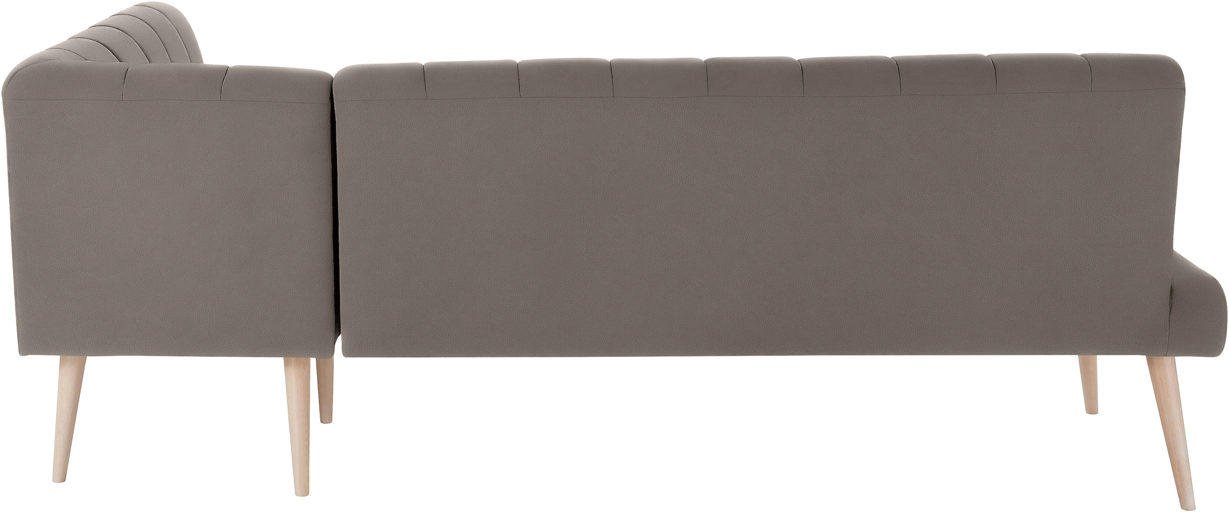 exxpo - sofa fashion Eckbank »Costa, moderne Rückensteppung, bequem und elegant, hoher Holzfuss« hochwertig verarbeitet, Frei im Raum stellbar