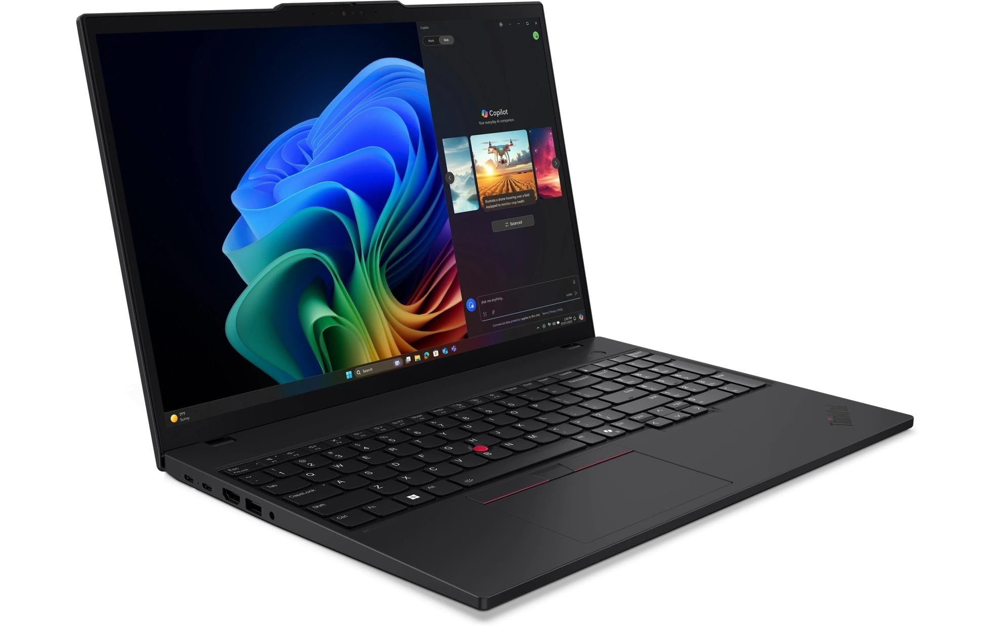 Lenovo Ordinateur portable »ThinkPad T16 Gen 4 (AMD) Copilot+ PC« / 16 ″ AMD Ryzen™ AI 5 512 GB SSD