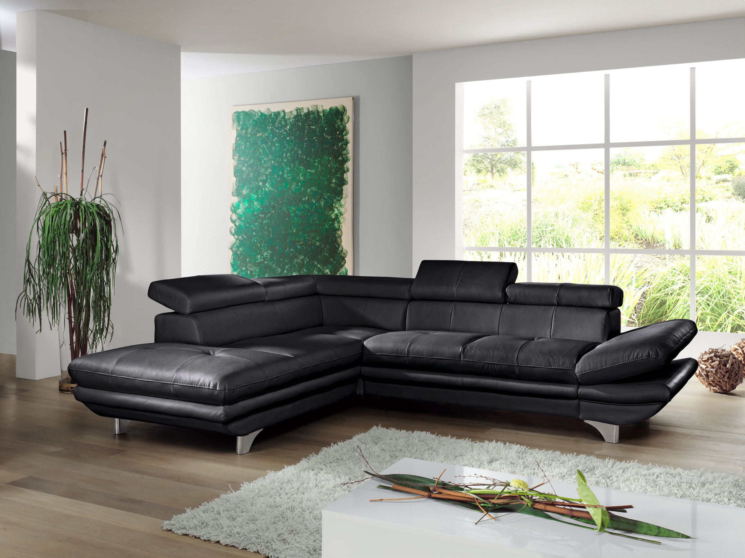 COTTA Canapé d'angle »Enterprise L-Form, B: 277 cm« réglage des accoudoirs et de la tête, fonction couchage optionnelle