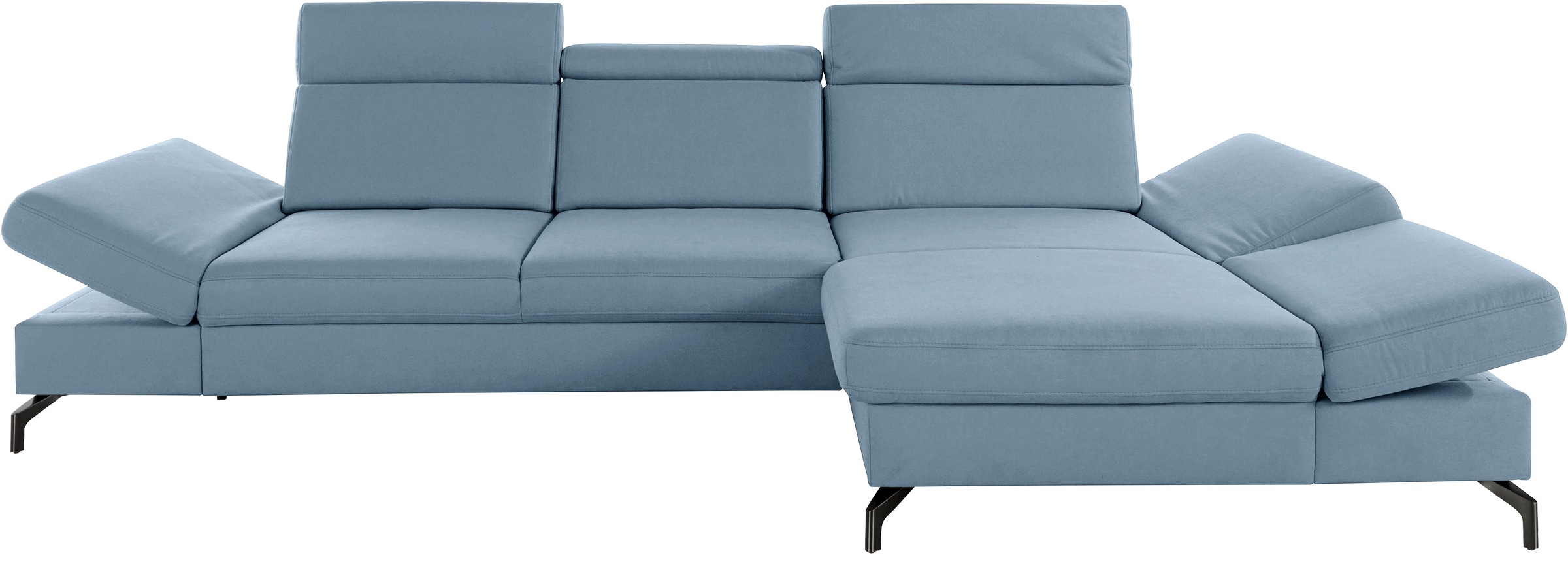 sit&more Ecksofa »Brisbane L-Form«, Fusshöhe 12 cm, inklusive Sitztiefen-, Armteil- und Kopfteilverstellung