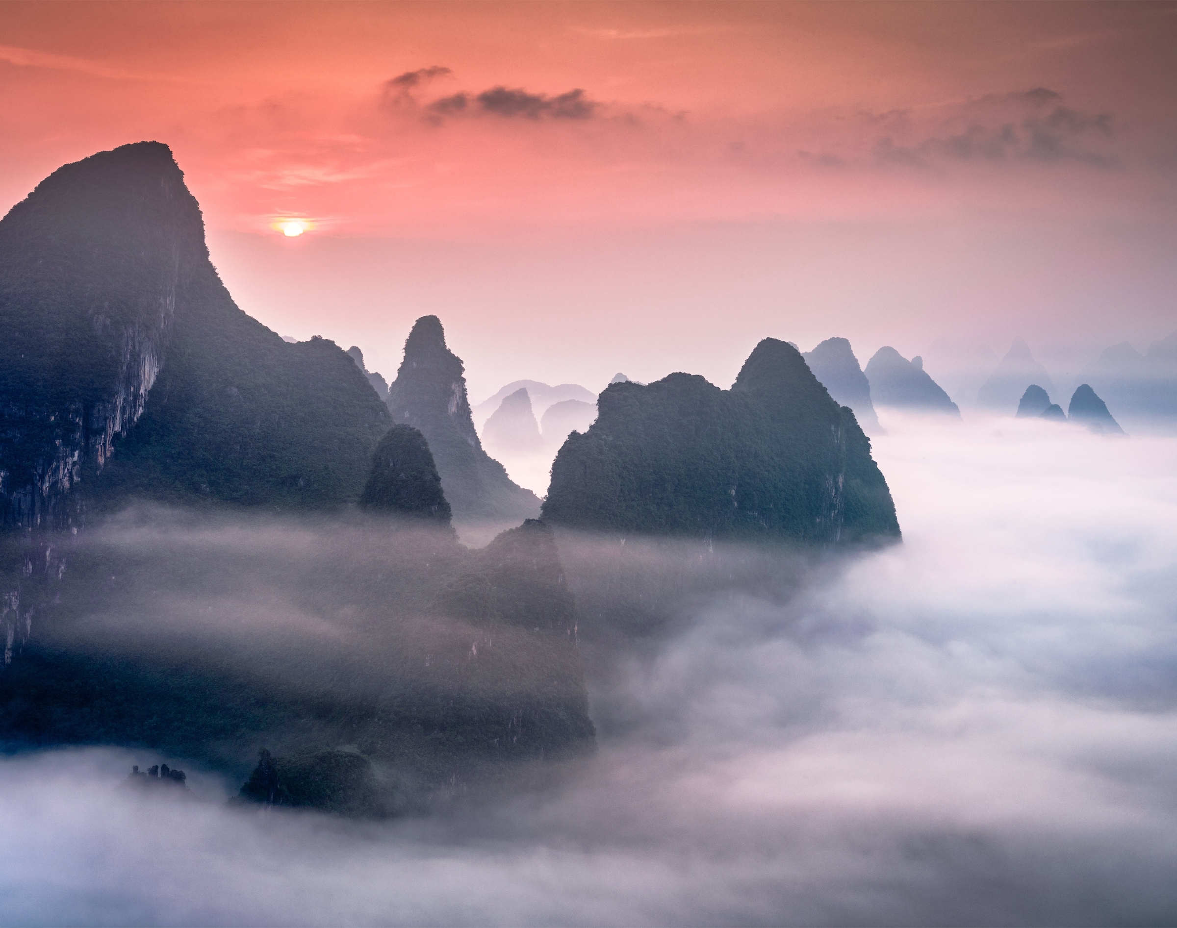 Image of Papermoon Fototapete "Karst Mountains in Guilin China" glatt