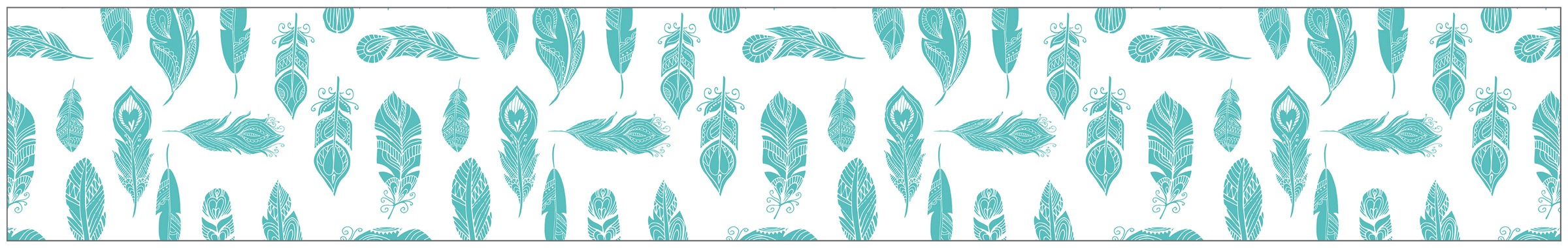 Image of MySpotti Fensterfolie »Look Feathers turquois«, halbtransparent, glattstatisch haftend, 200 x 30 cm, statisch haftend bei Ackermann Versand Schweiz