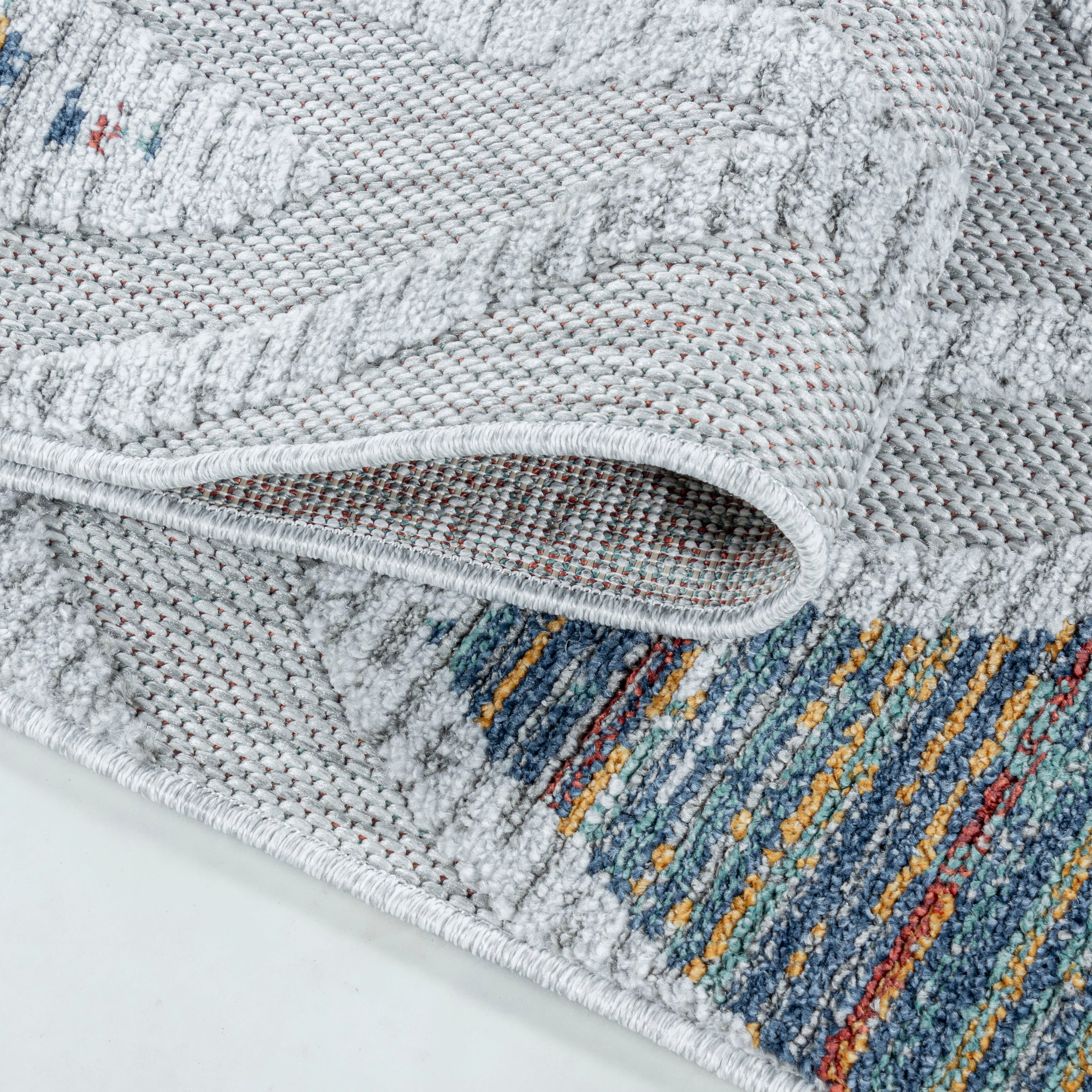 Ayyildiz Teppiche Teppich »BAHAMA 5157«, rechteckig, 8 mm Höhe, Läufer, Flachflor mit Hoch-Tief-Struktur, In-und Outdoor geeignet