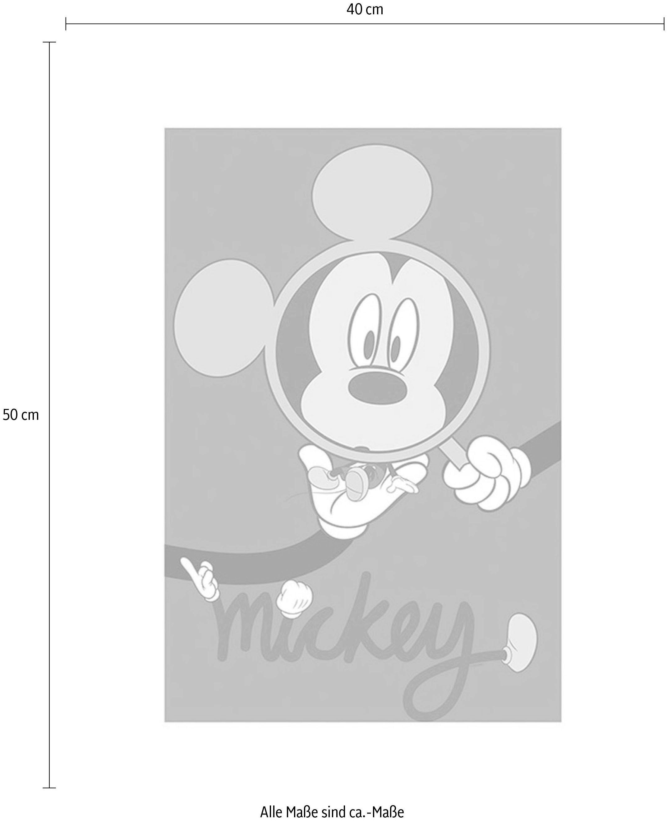 Komar Bild »Mickey Mouse Magnifying Glass«, Disney, (1 St.), Wandbild zur Dekoration im Kinderzimmer - ohne Rahmen