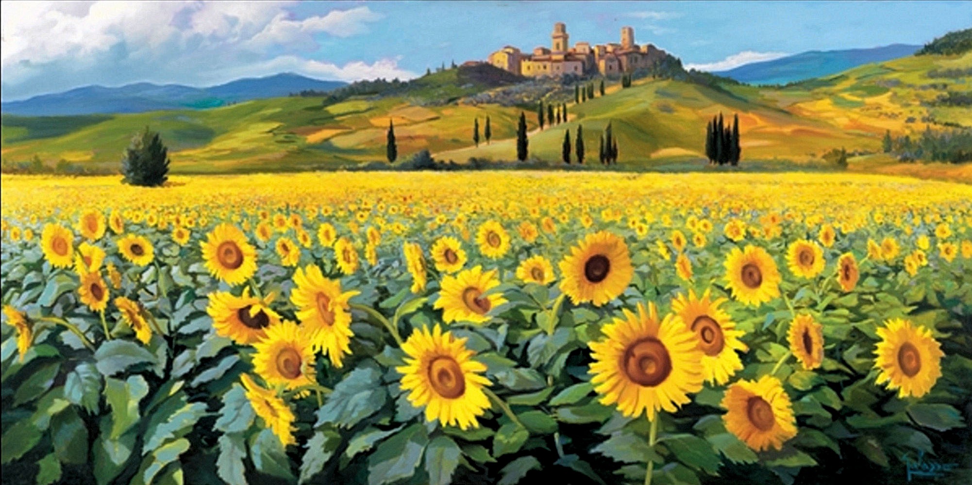 Image of Home affaire Kunstdruck »Girasoli«, (1 St.) bei Ackermann Versand Schweiz