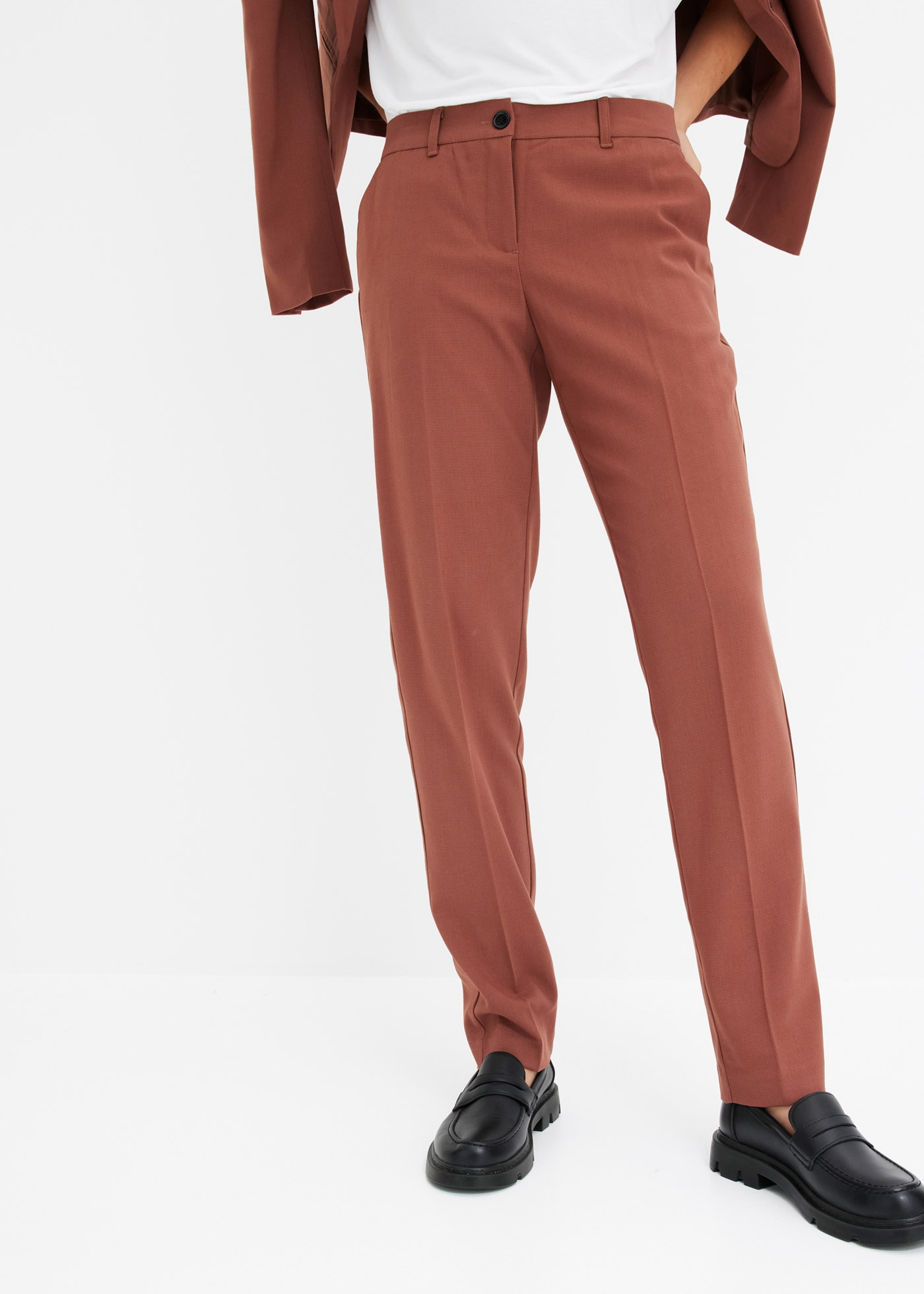 Image of bonprix Anzughose Slim fit Passform, mit Stretchanteil, mit Bügelfalte
