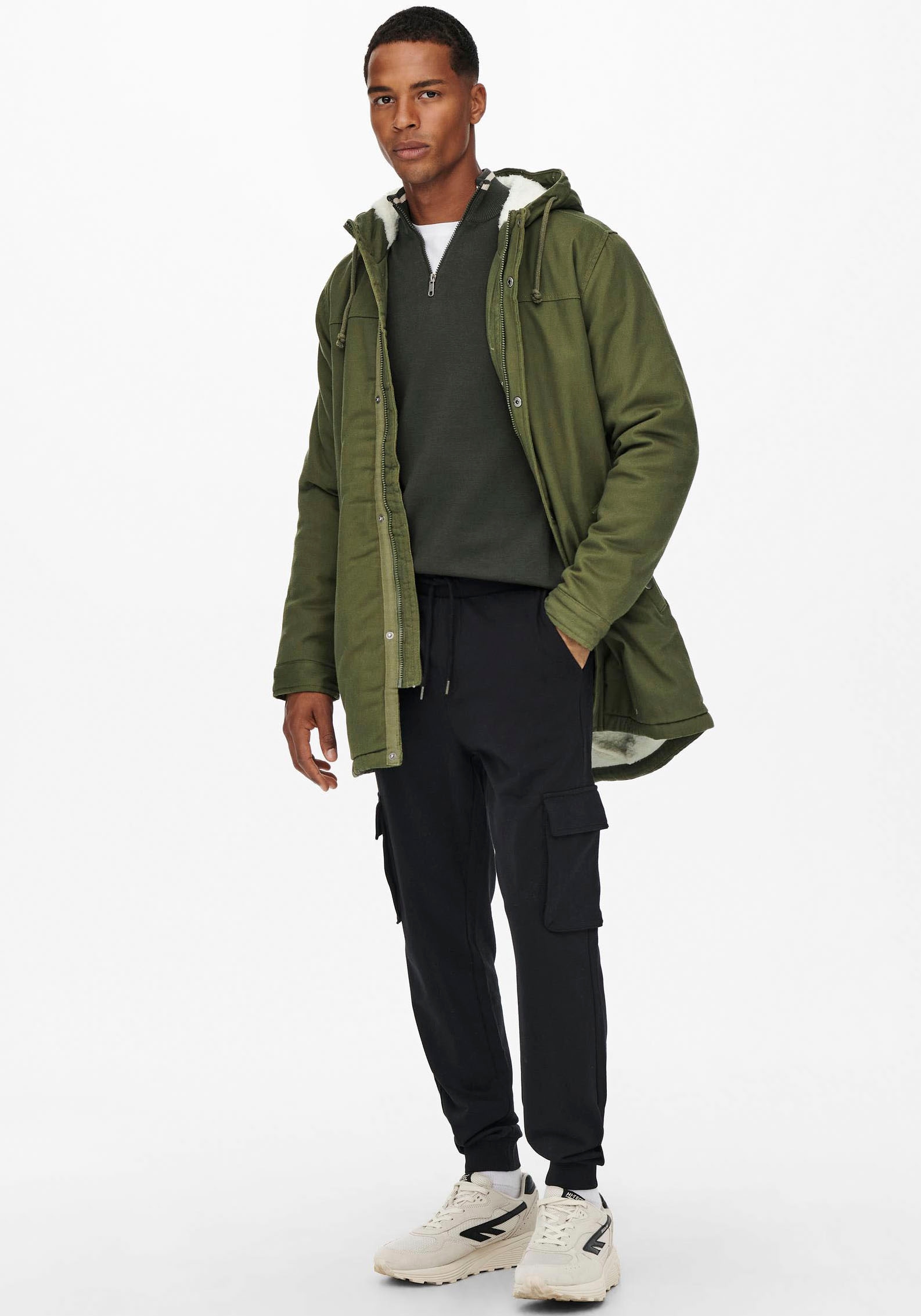 ONLY & SONS Parka »ALEX TEDDY PARKA«, mit Kapuze