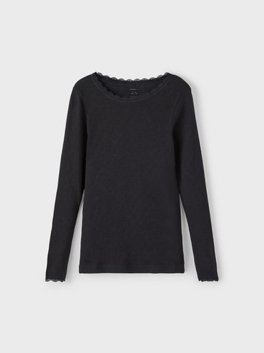 Name It Langarmshirt »NKFLITTE LS XSL TOP«, mit Strukturmuster