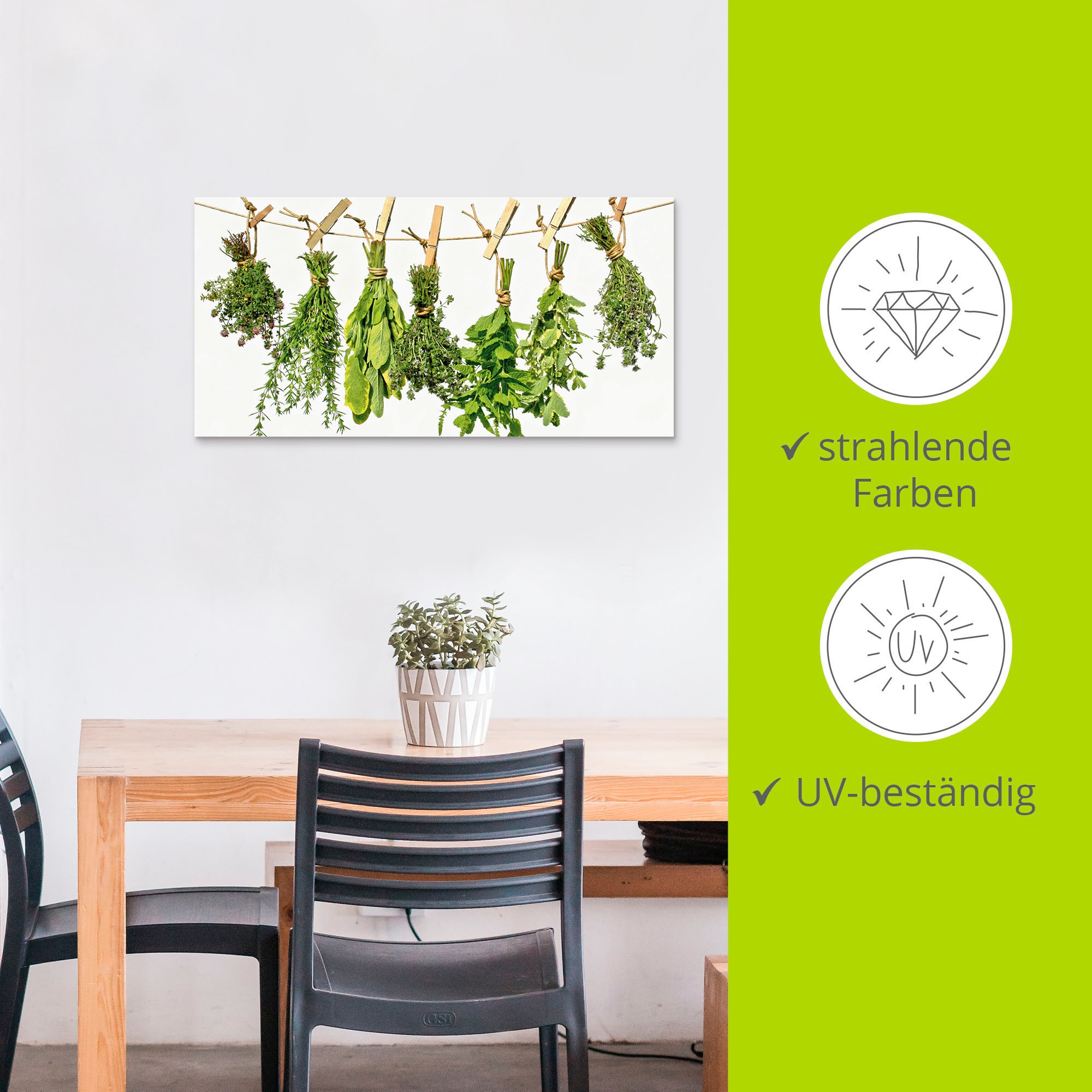 Artland Wandbild »Kräuter« Pflanzen 1 Stk. tlg. als Alubild, Leinwandbild in verschied. Grössen