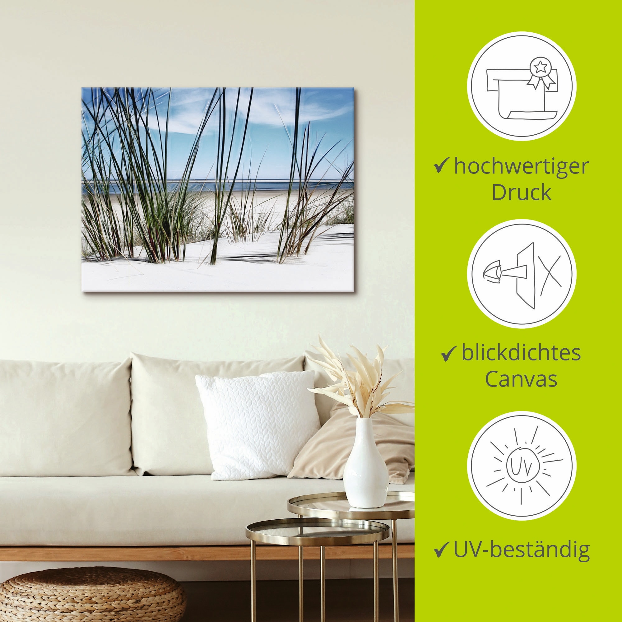 Artland Leinwandbild »Düne« Strand 1 Stk. tlg. auf Holzrahmen gespannt