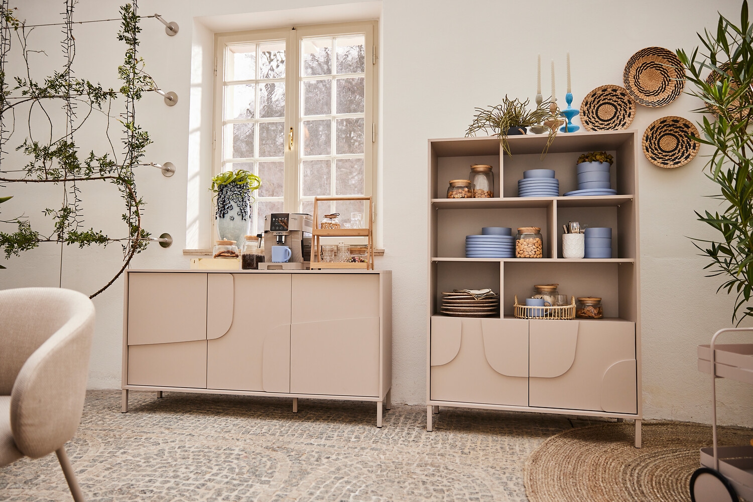 GOODproduct Buffet haut »Stone« 3D-Design, Stauraum dekorativ & praktisch, Füsse wählbar