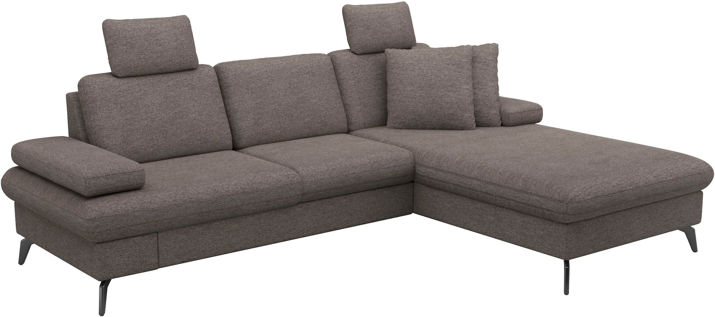 sit&more Ecksofa »Morris Jubi L-Form«, inkl. Armteilfunktion und 1 Zierkissen, wahlweise mit Bettfunktion