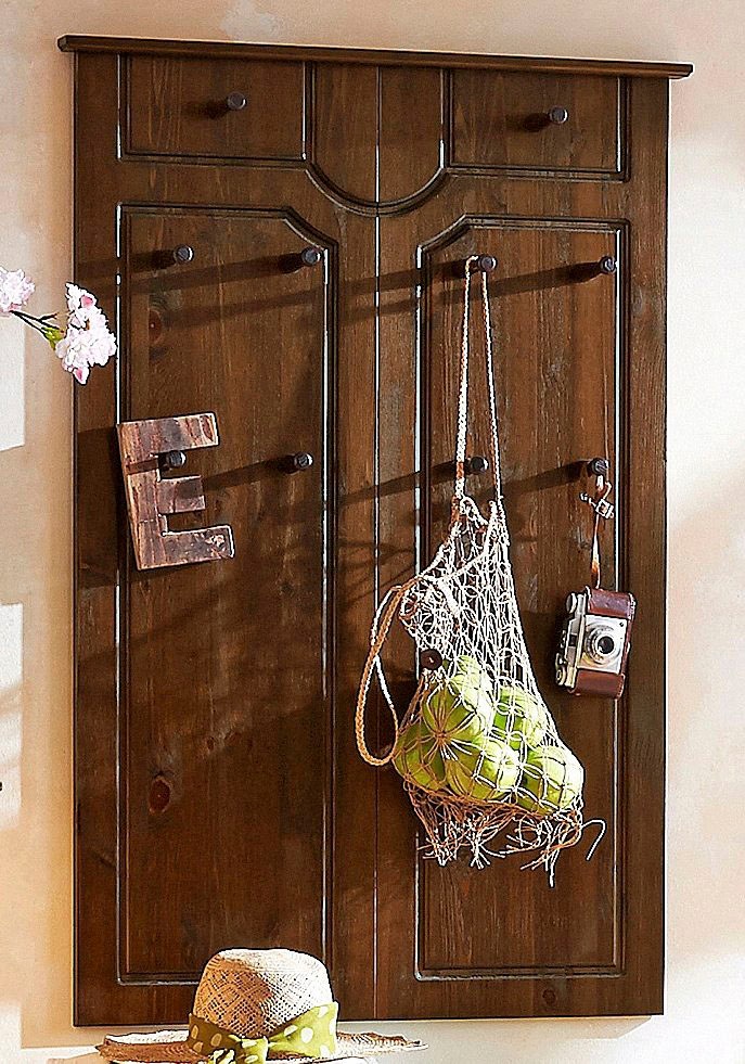 Image of GOODproduct Garderobenpaneel "Klera" Mit 10 Kleiderhaken, aus massiver Kiefer