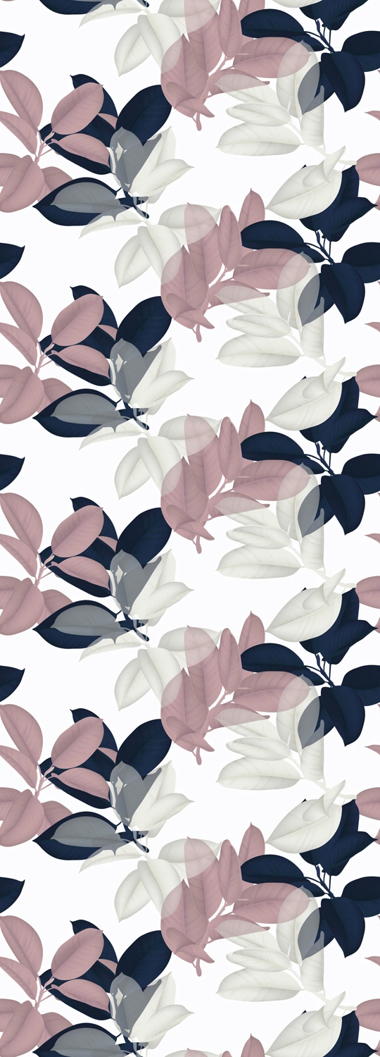 Image of queence Vinyltapete "Nelly" Motiv bedruckt botanisch floral gemustert natürlich glatt 90x250cm, selbstklebend, kinderleichte Anbringung, Sticker