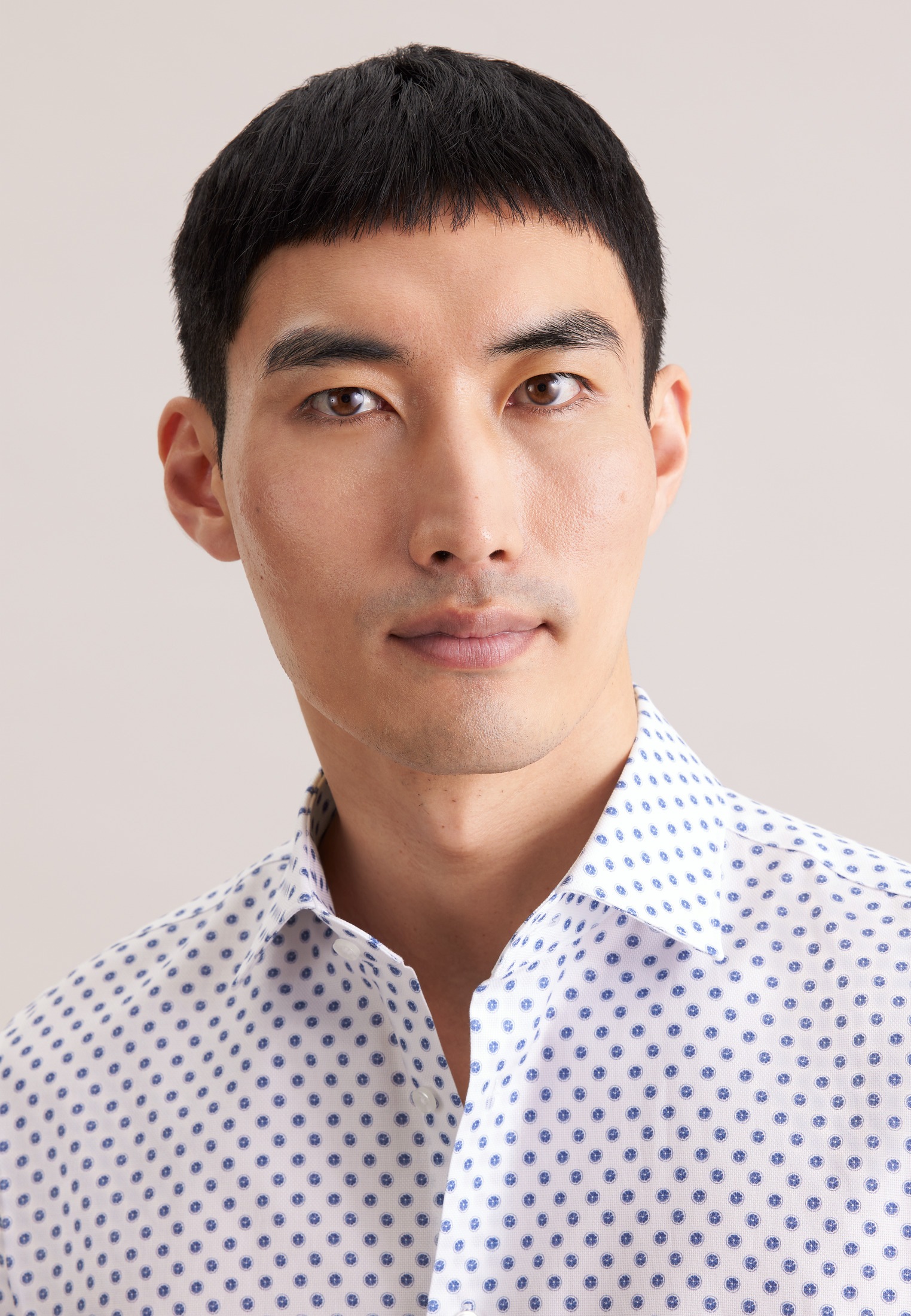 seidensticker Chemise d'affaires »Schwarze Rose« Slim 1/1 Kentkragen Druck