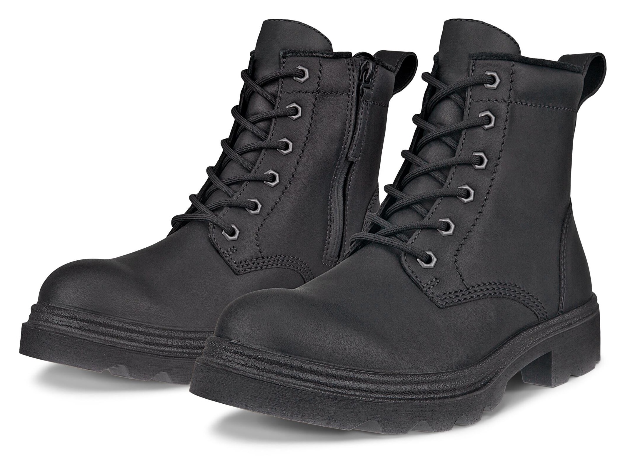 Image of Ecco Schnürboots "GRAINER W", Stiefelette, Winterboots, Blockabsatz, mit Schurwollfutter