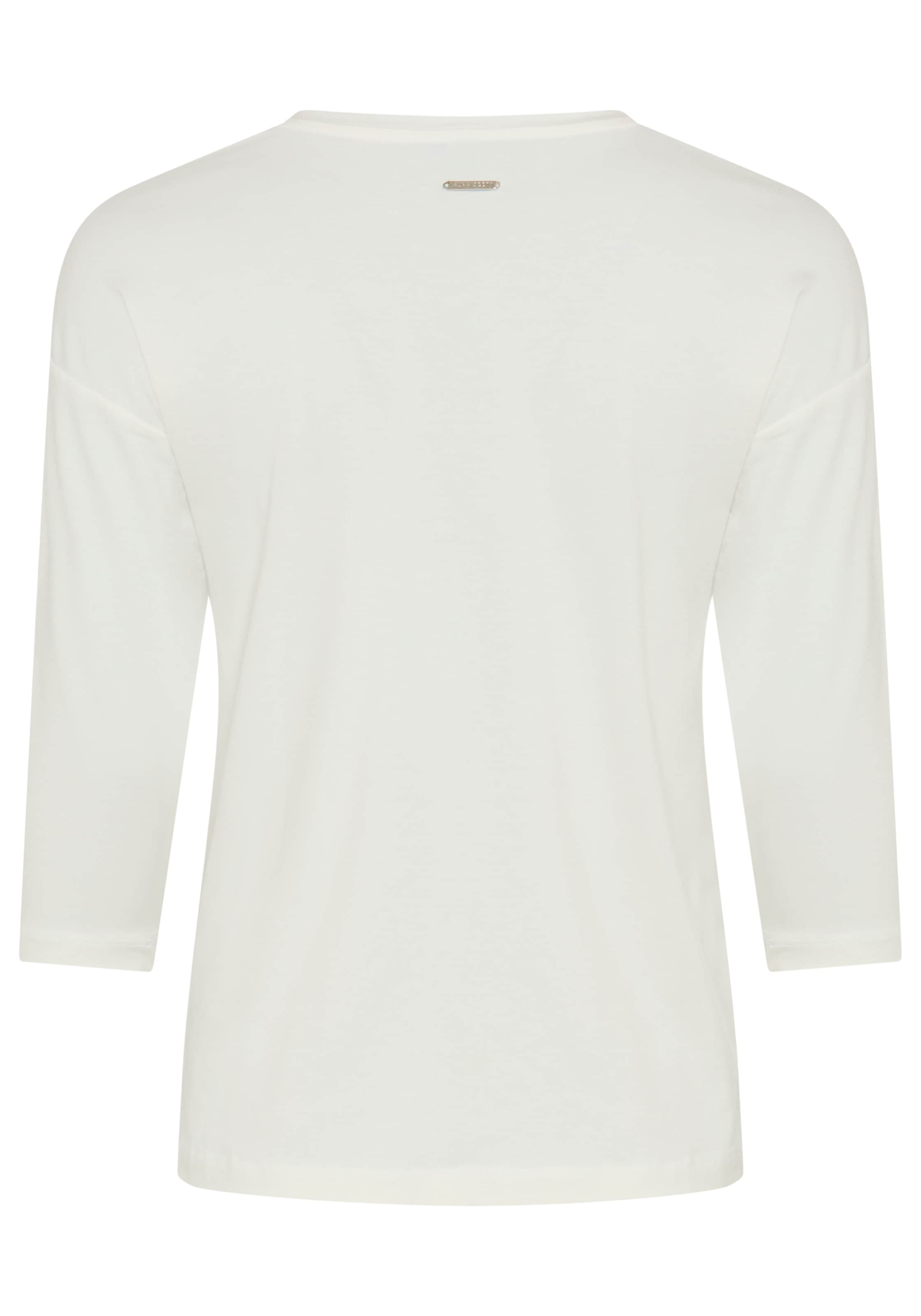 Laura Scott 3/4-Arm-Shirt »mit floralem Frontprint« und figurumspielende Passform, Rundhalsausschnitt ohne Kragen