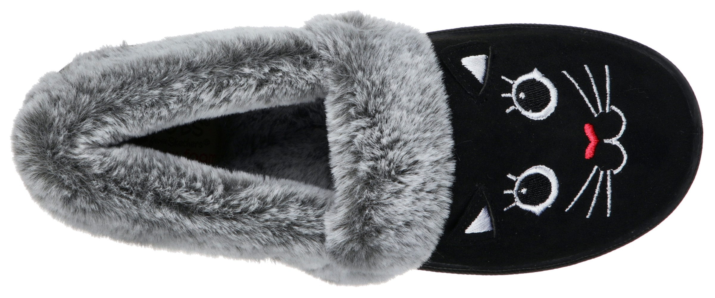 Skechers Pantoffel »TOO COZY MEOW PAJAMAS«, mit gesticktem Katzengesicht