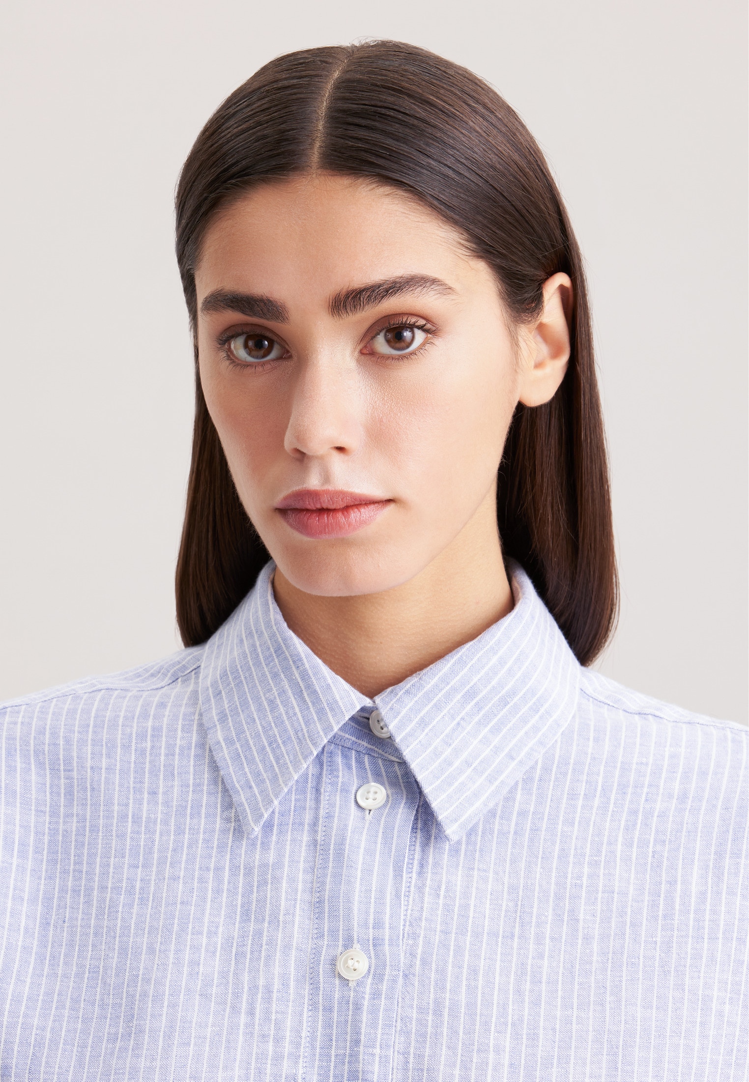 seidensticker Longbluse »Schwarze Rose« 1/1 Kragen Streifen