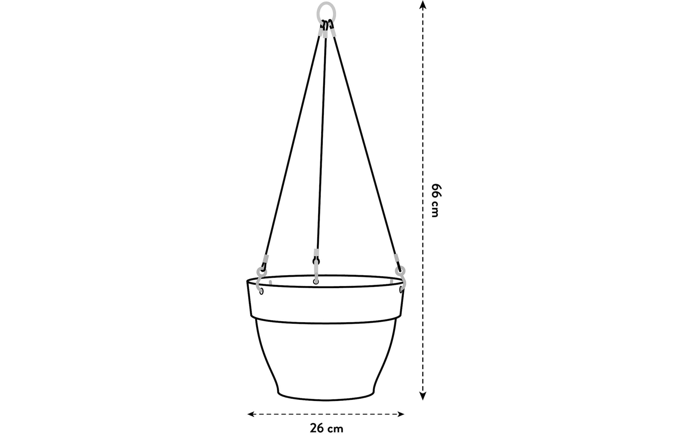 Elho Pot de fleurs »Vibia Campana Hängeampel 26 cm«