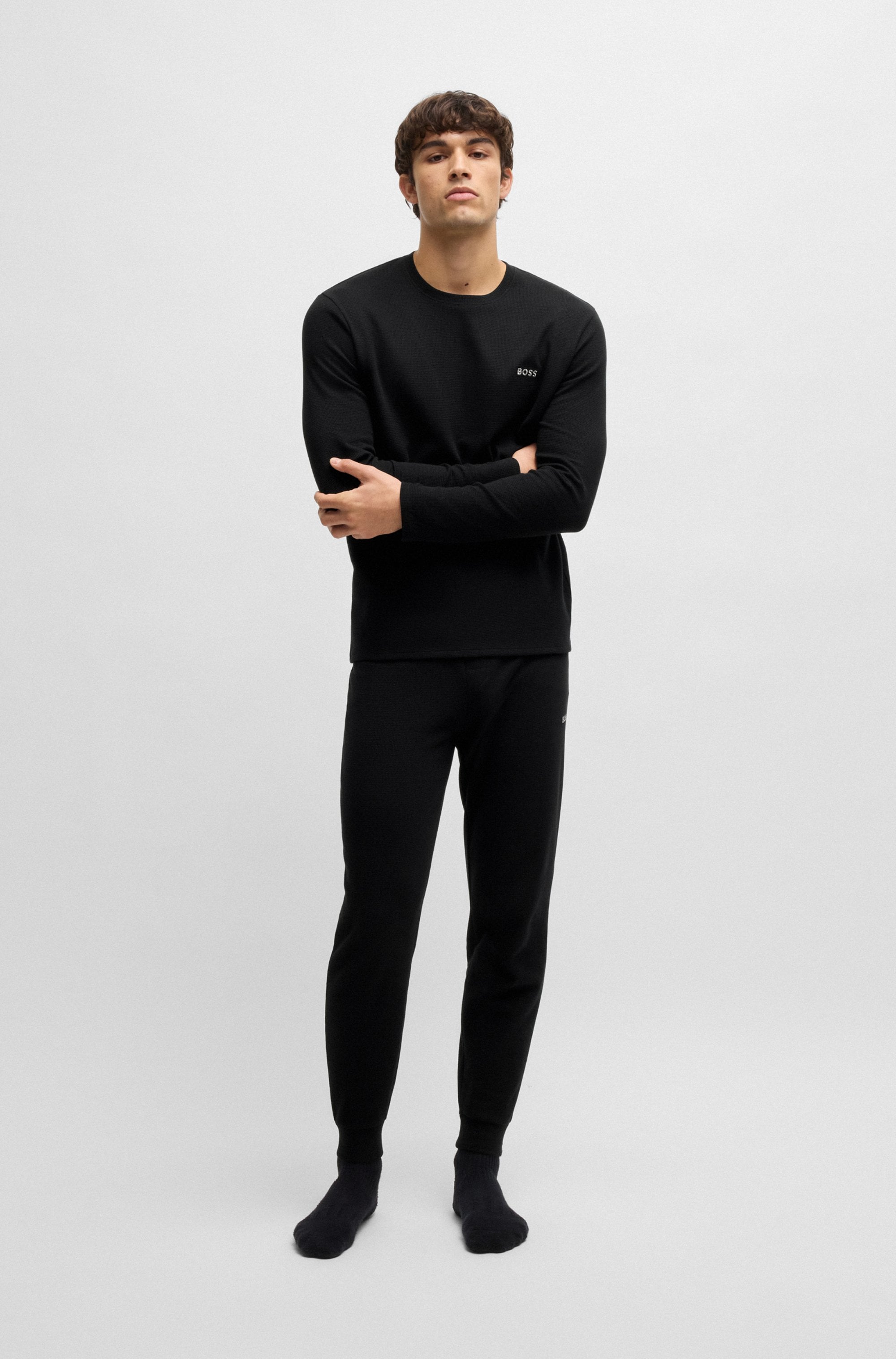 BOSS Pantalon de pyjama »Waffle Pants Cuf«