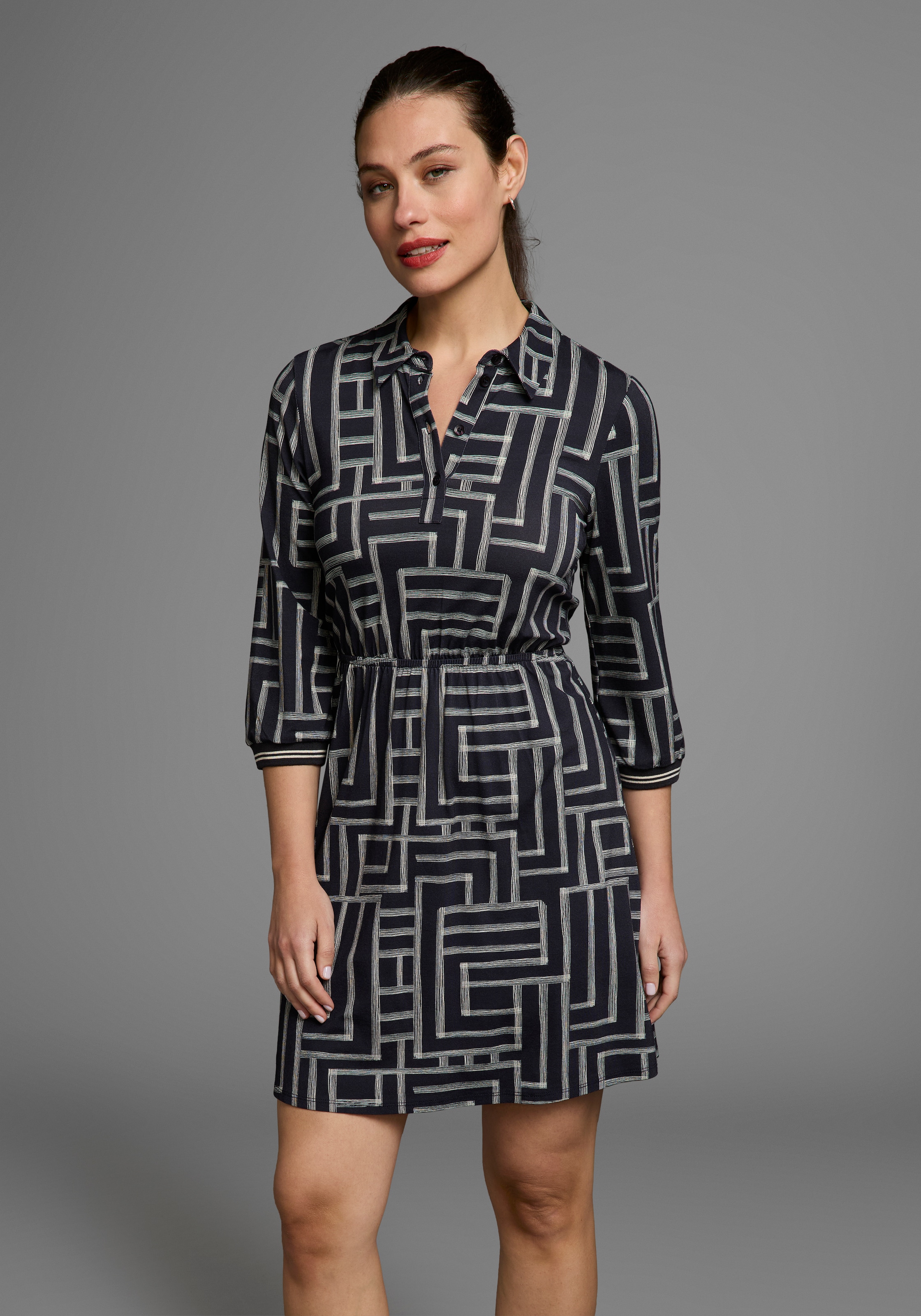Laura Scott Polokleid, mit Grafik-Print
