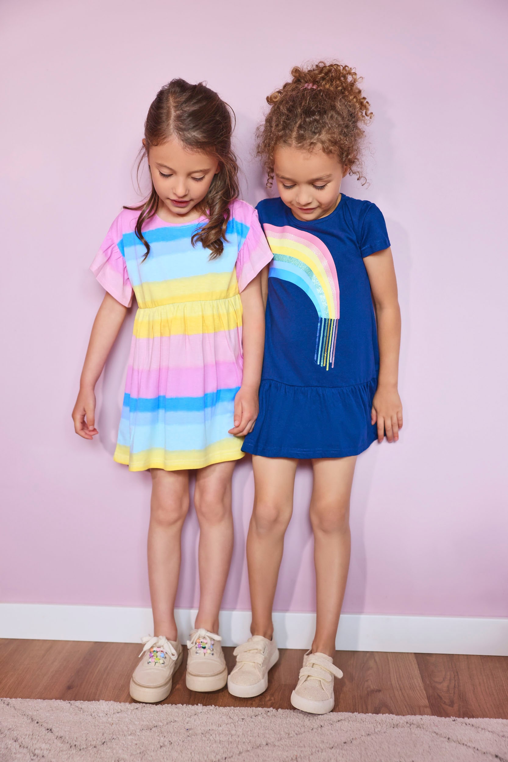 Blue Seven Robe en jersey 1 pièces tlg. mit grossem Frontmotiv  mit Pailletten