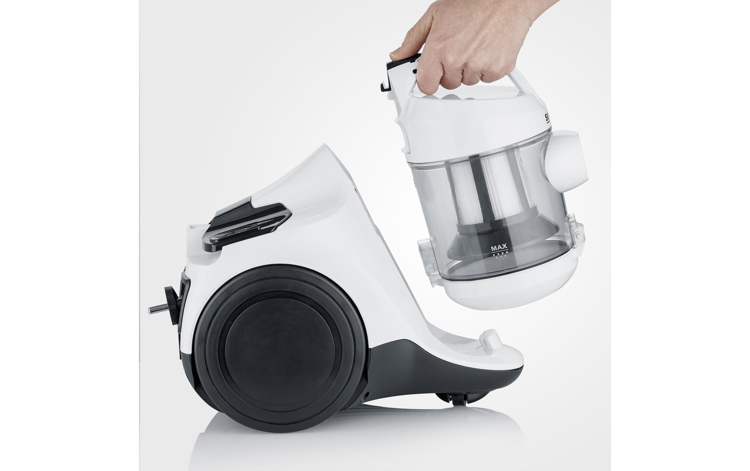Severin Bodenstaubsauger »CY 7103 Grau/Weiss«, 850 W, beutellos